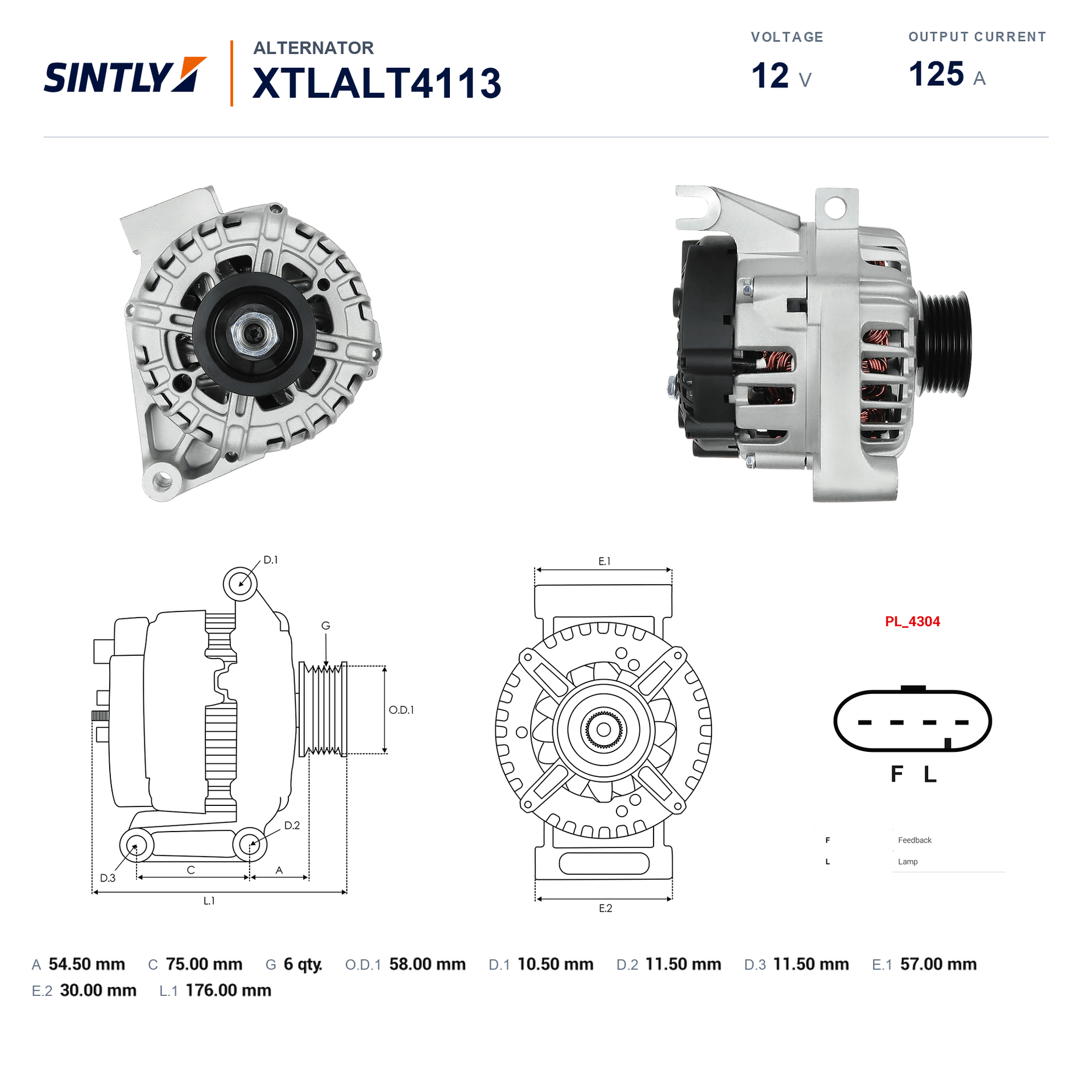 Alternator XTLALT4113