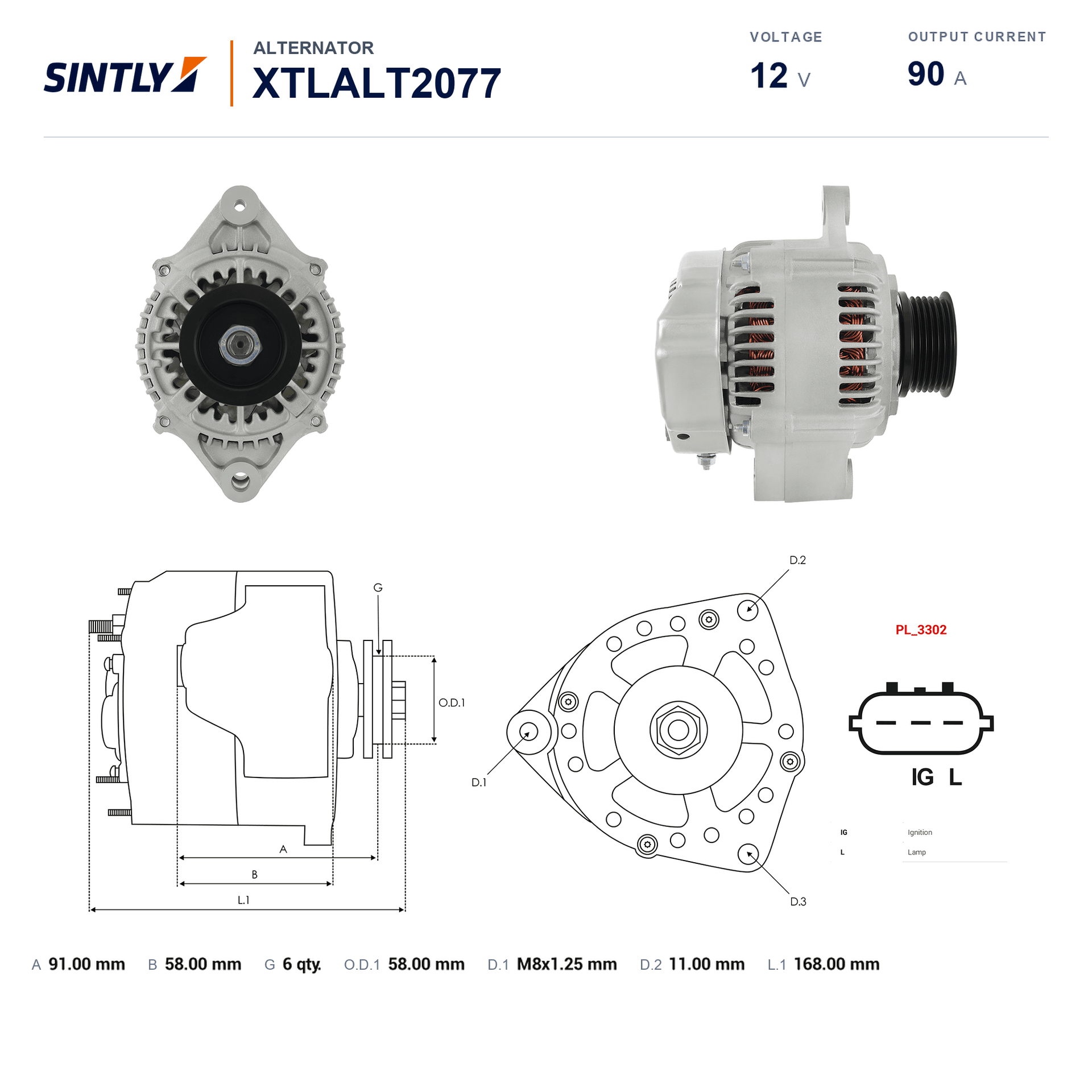Alternator XTLALT2077