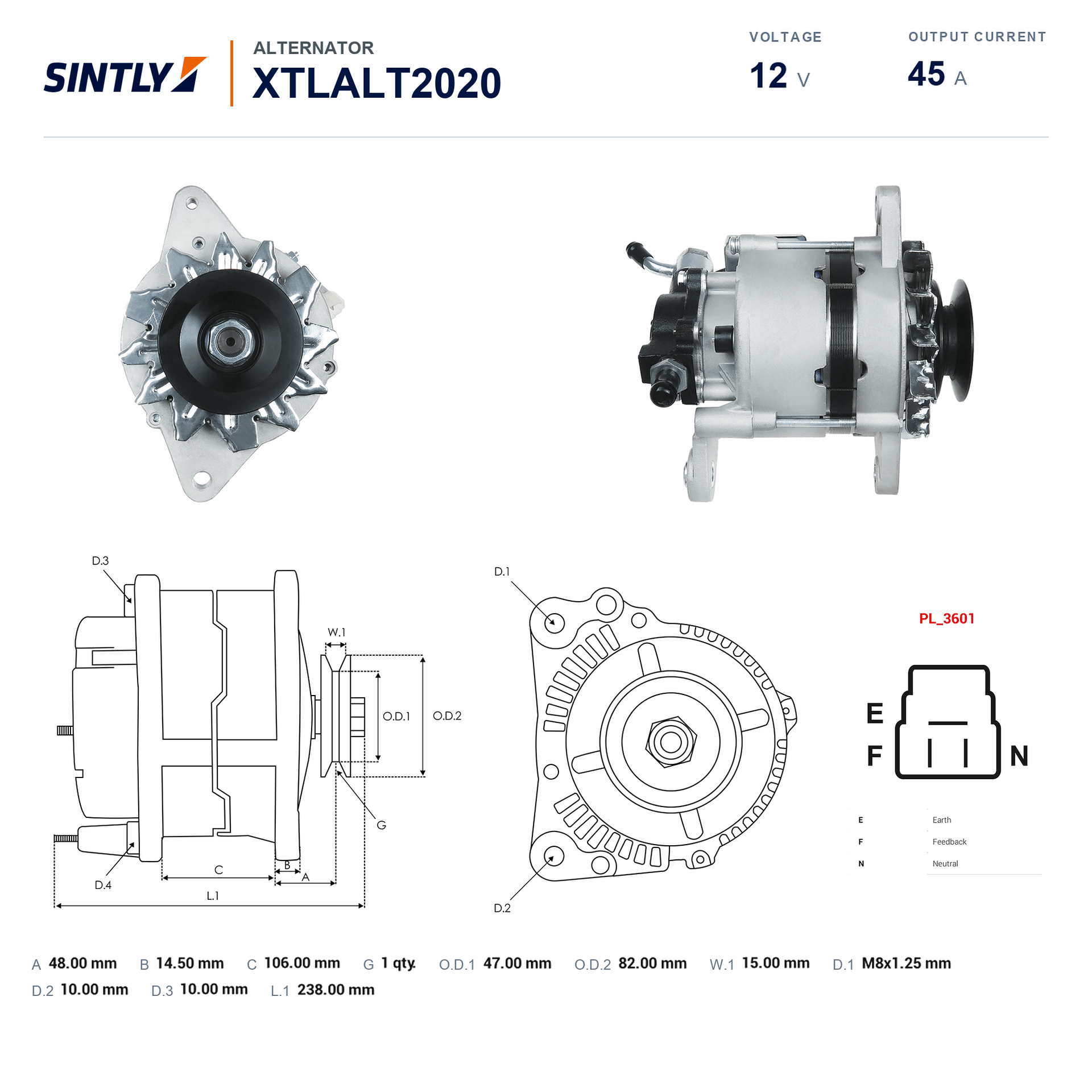 Alternator XTLALT2020