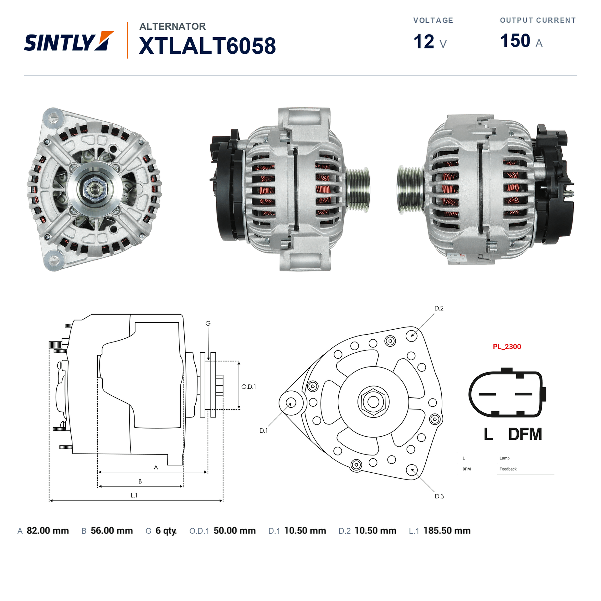 Alternator XTLALT6058