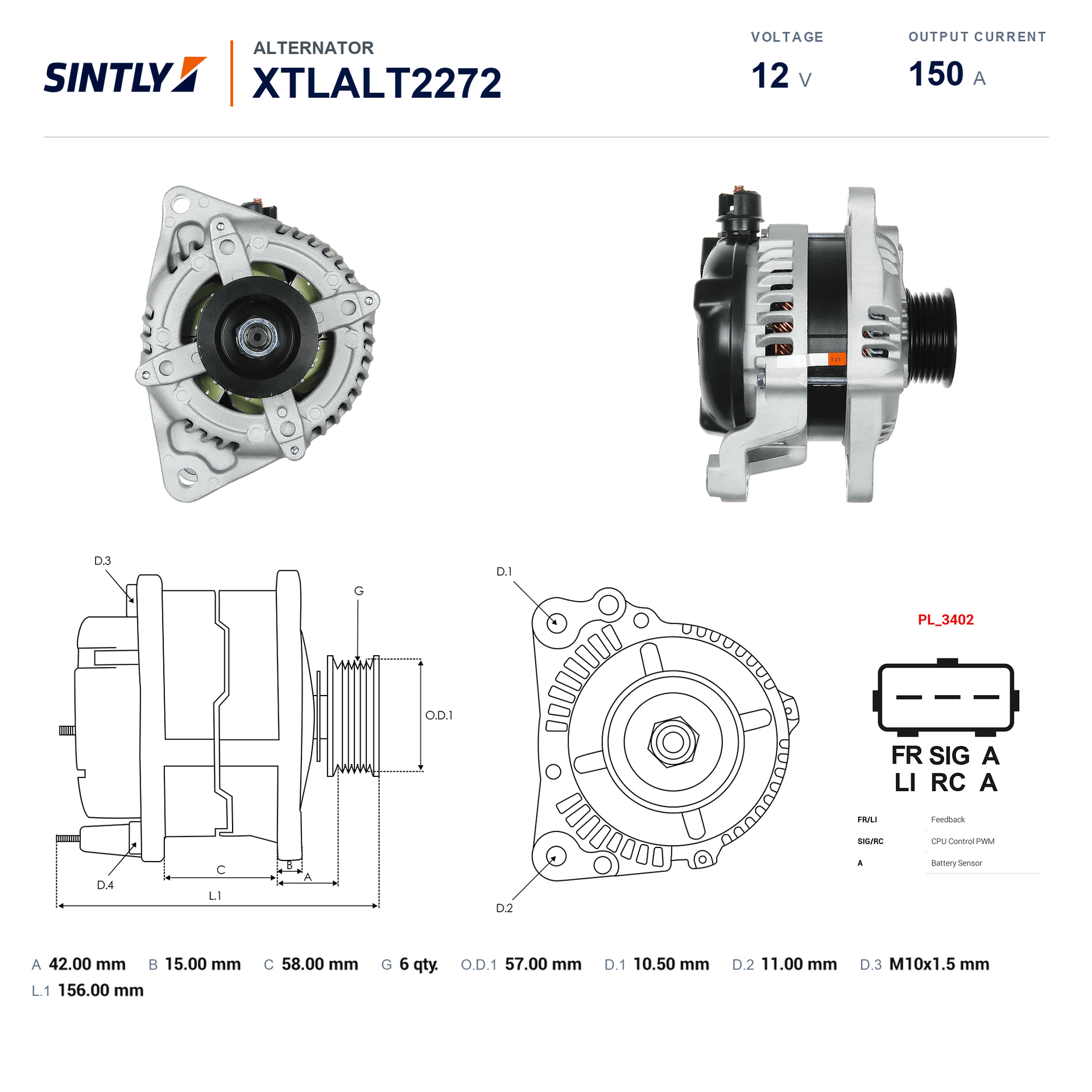 Alternator XTLALT2272