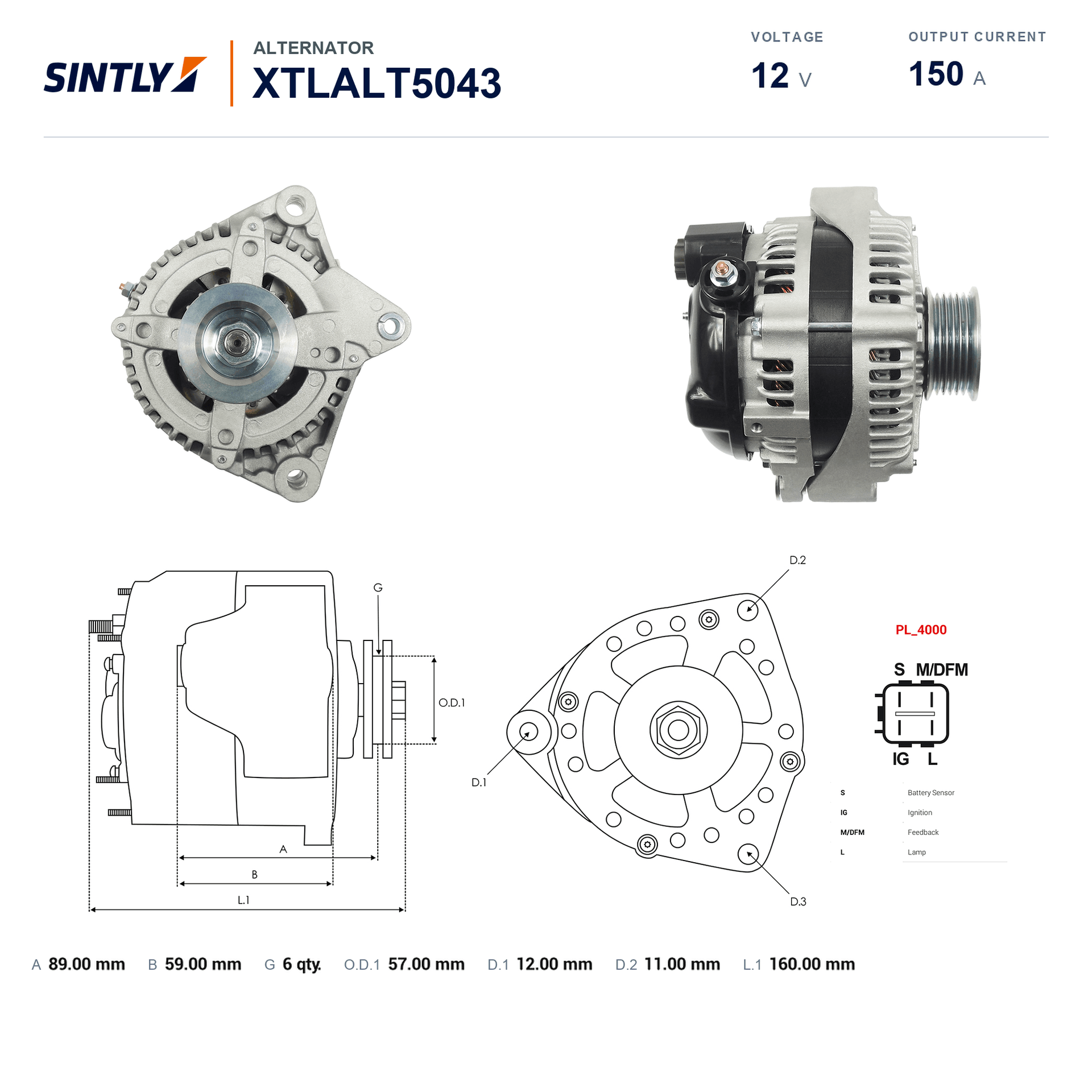 Alternator XTLALT5043