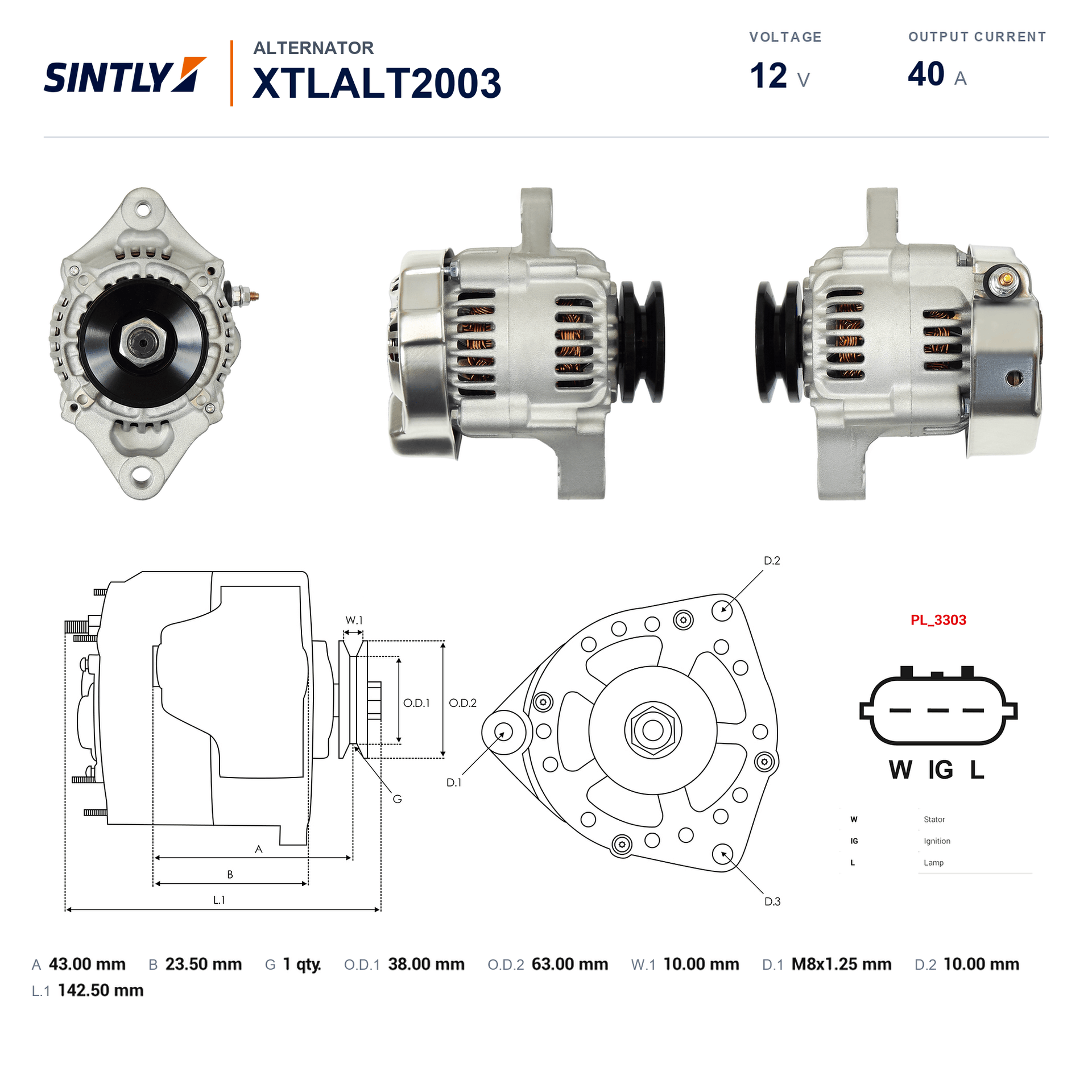 Alternator XTLALT2003