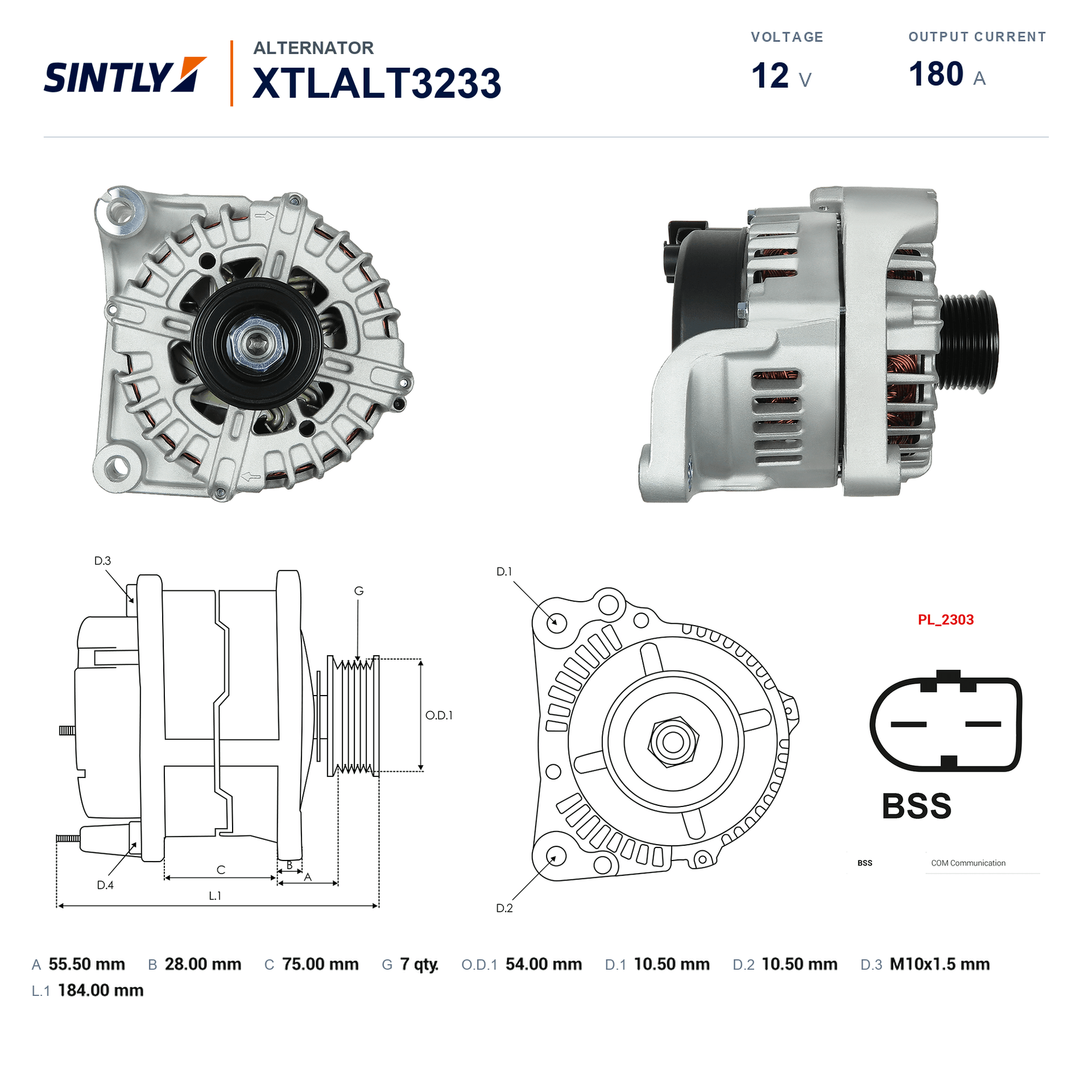 Alternator XTLALT3233