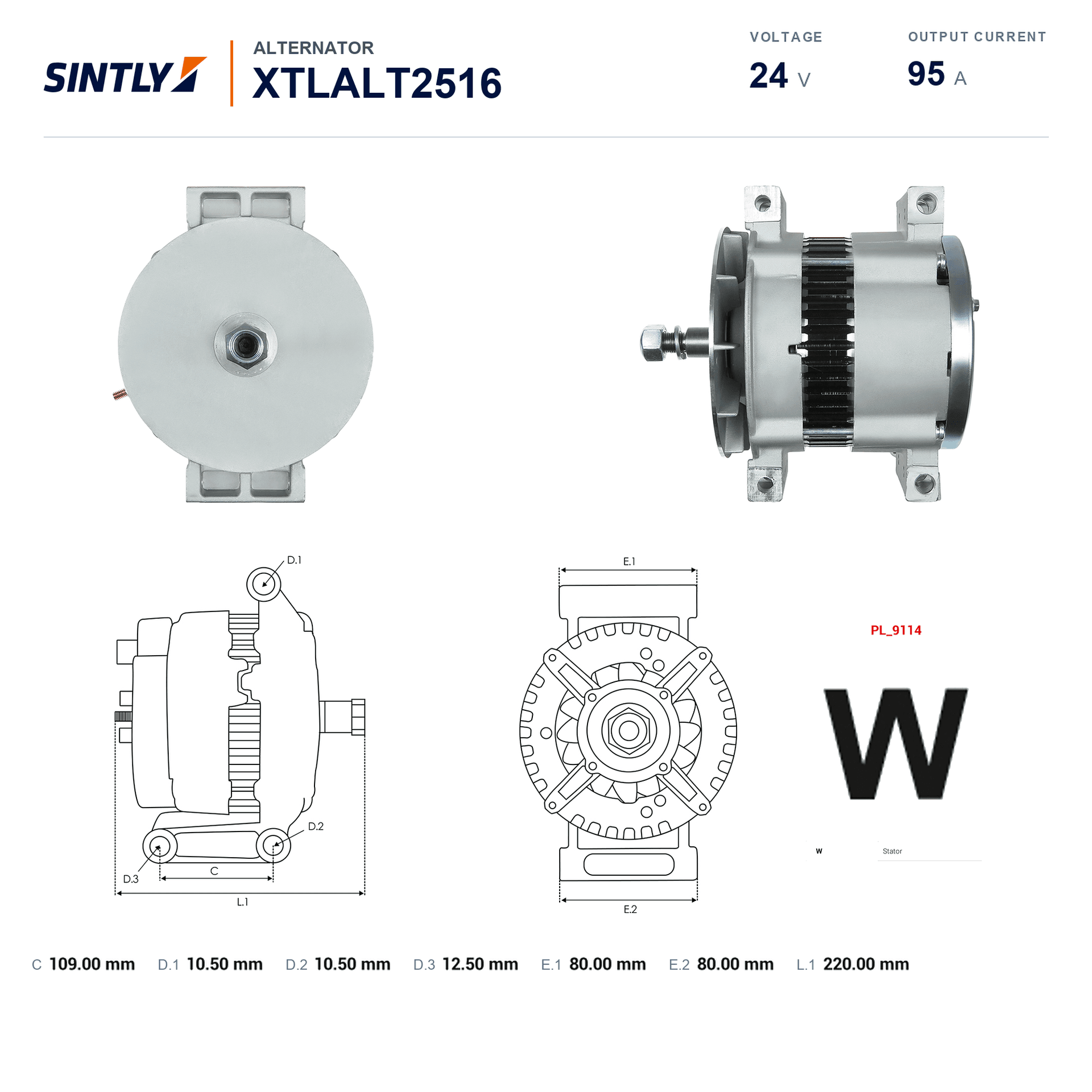 Alternator XTLALT2516
