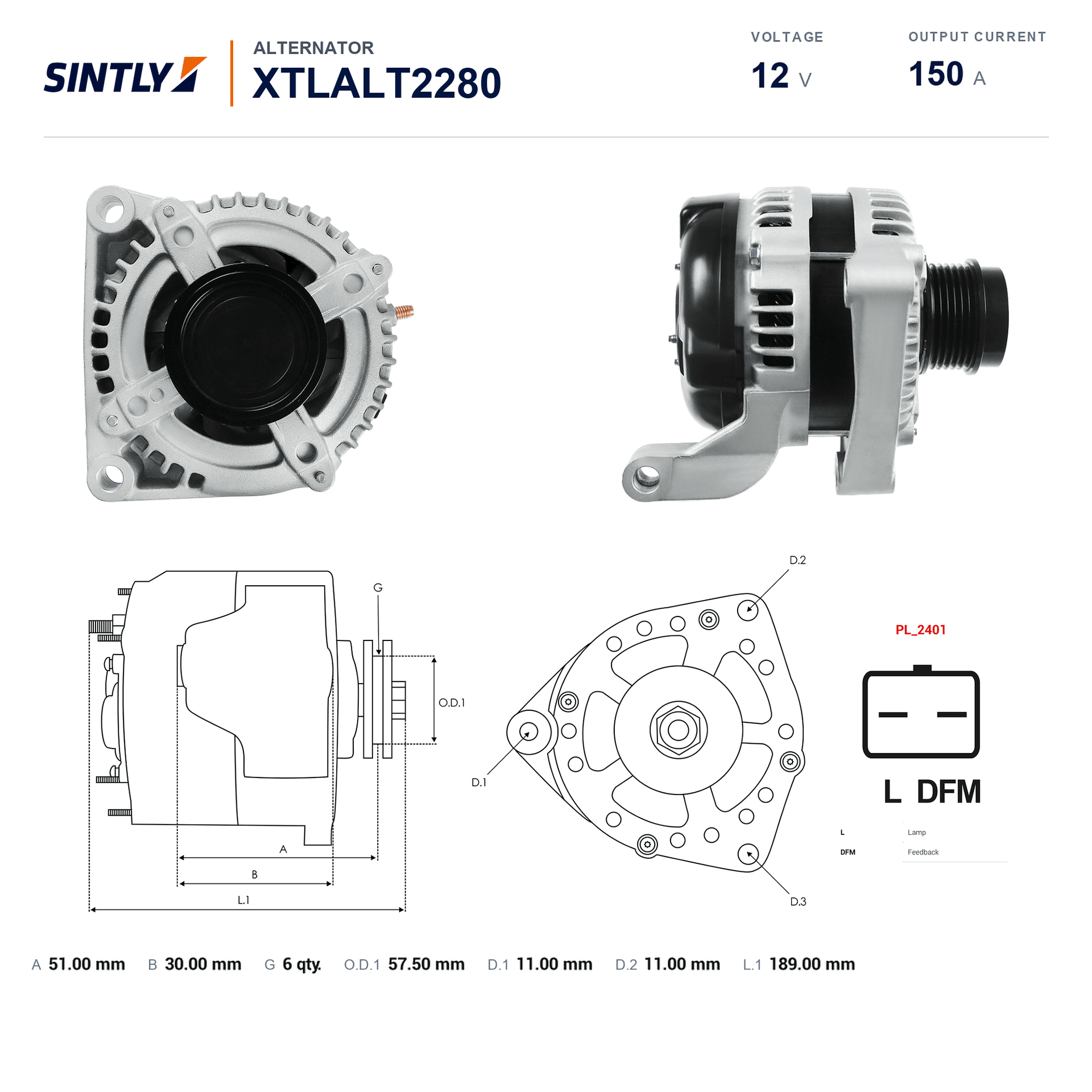 Alternator XTLALT2280