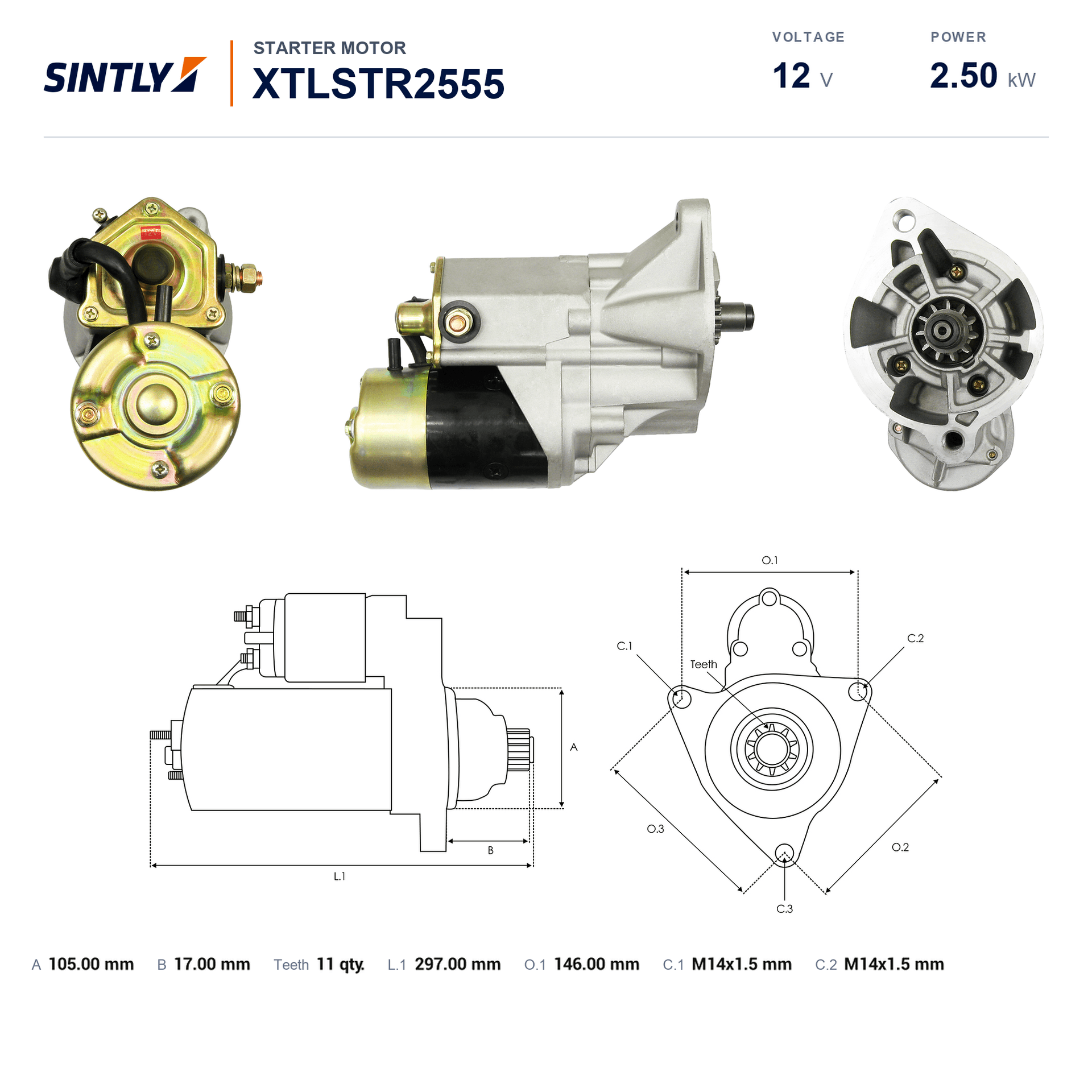Starter XTLSTR2555