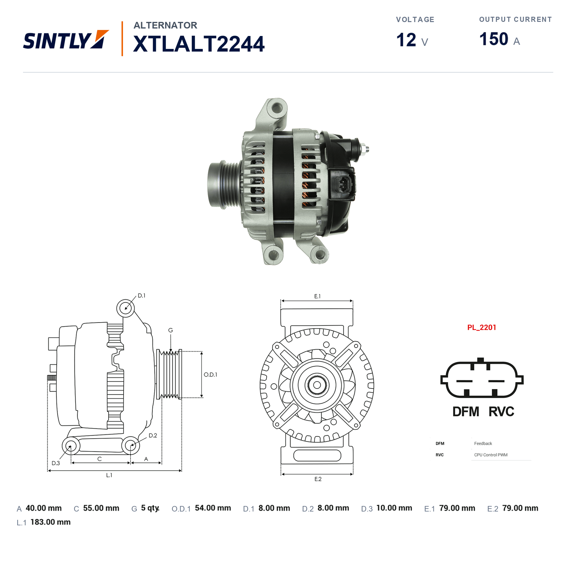 Alternator XTLALT2244