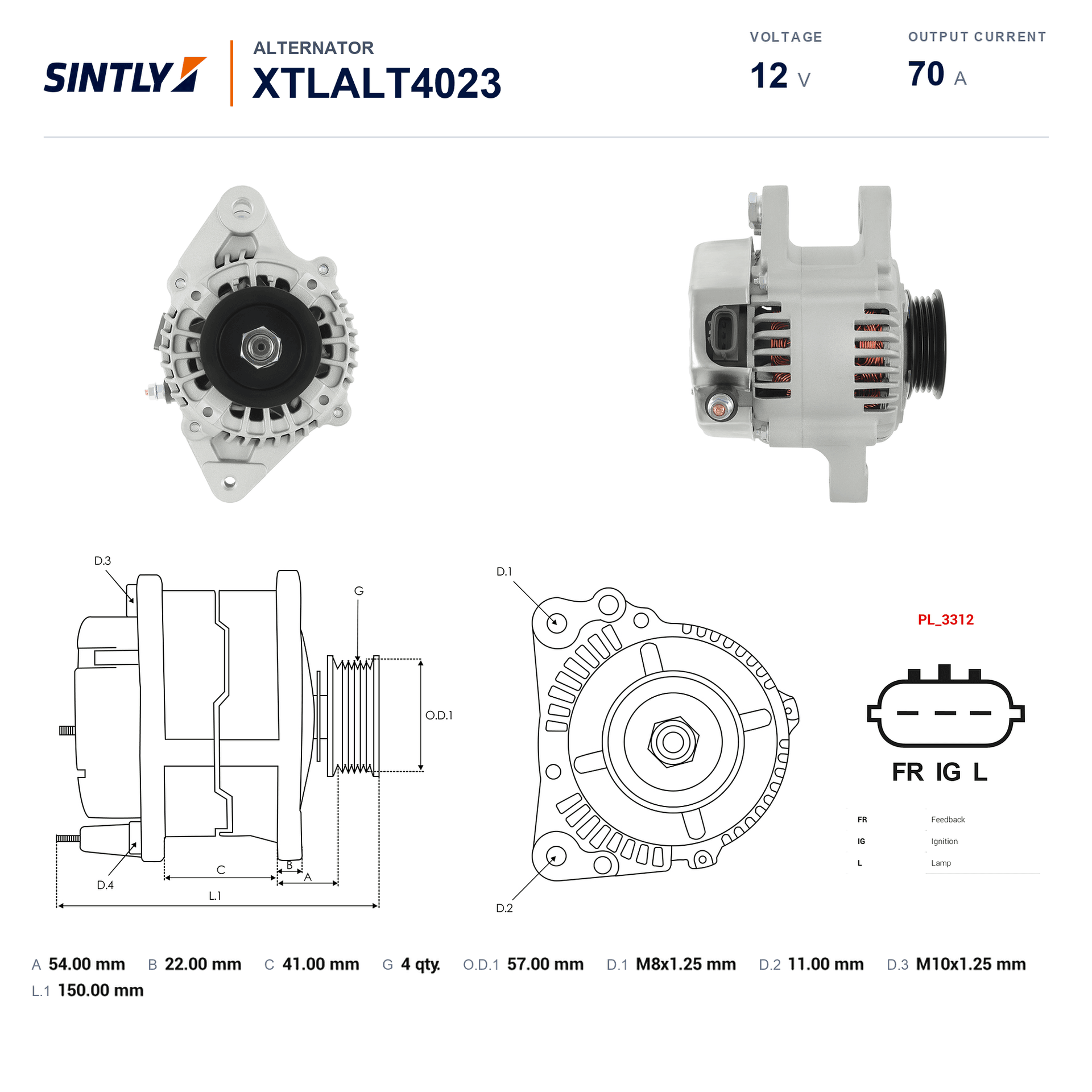 Alternator XTLALT4023