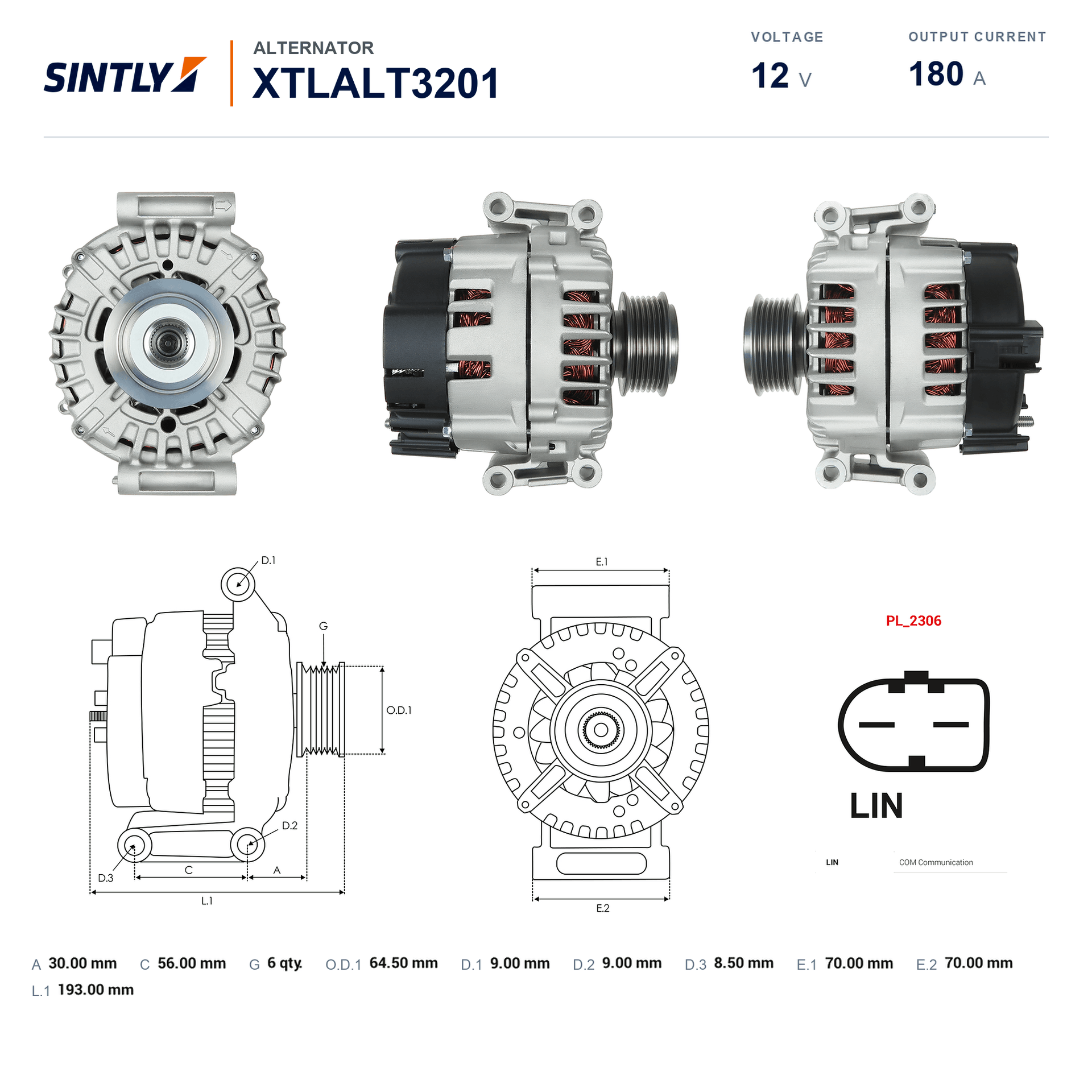Alternator XTLALT3201