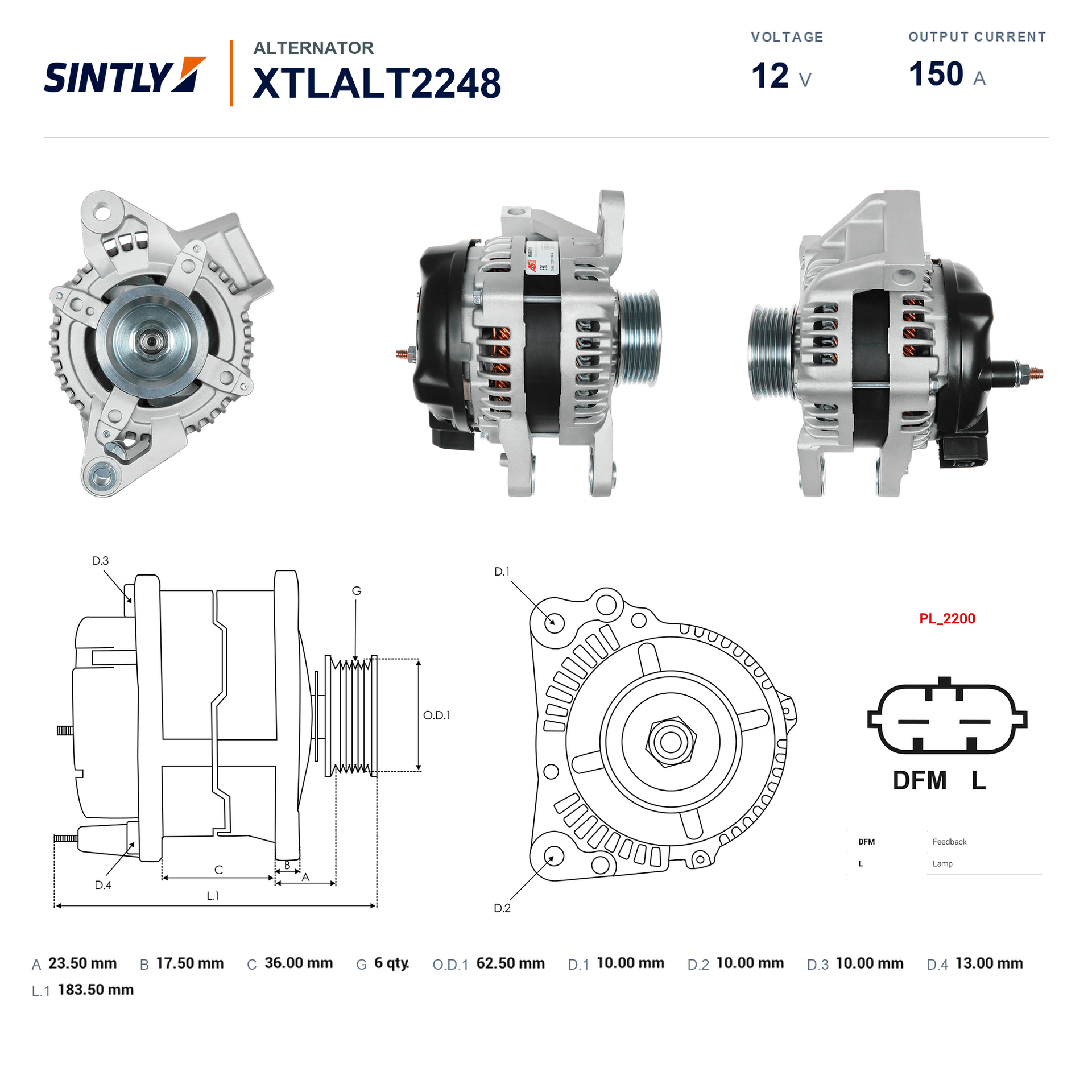 Alternator XTLALT2248