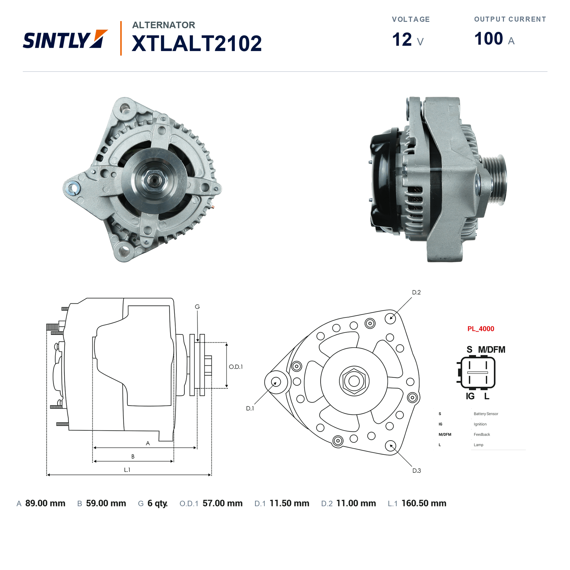 Alternator XTLALT2102