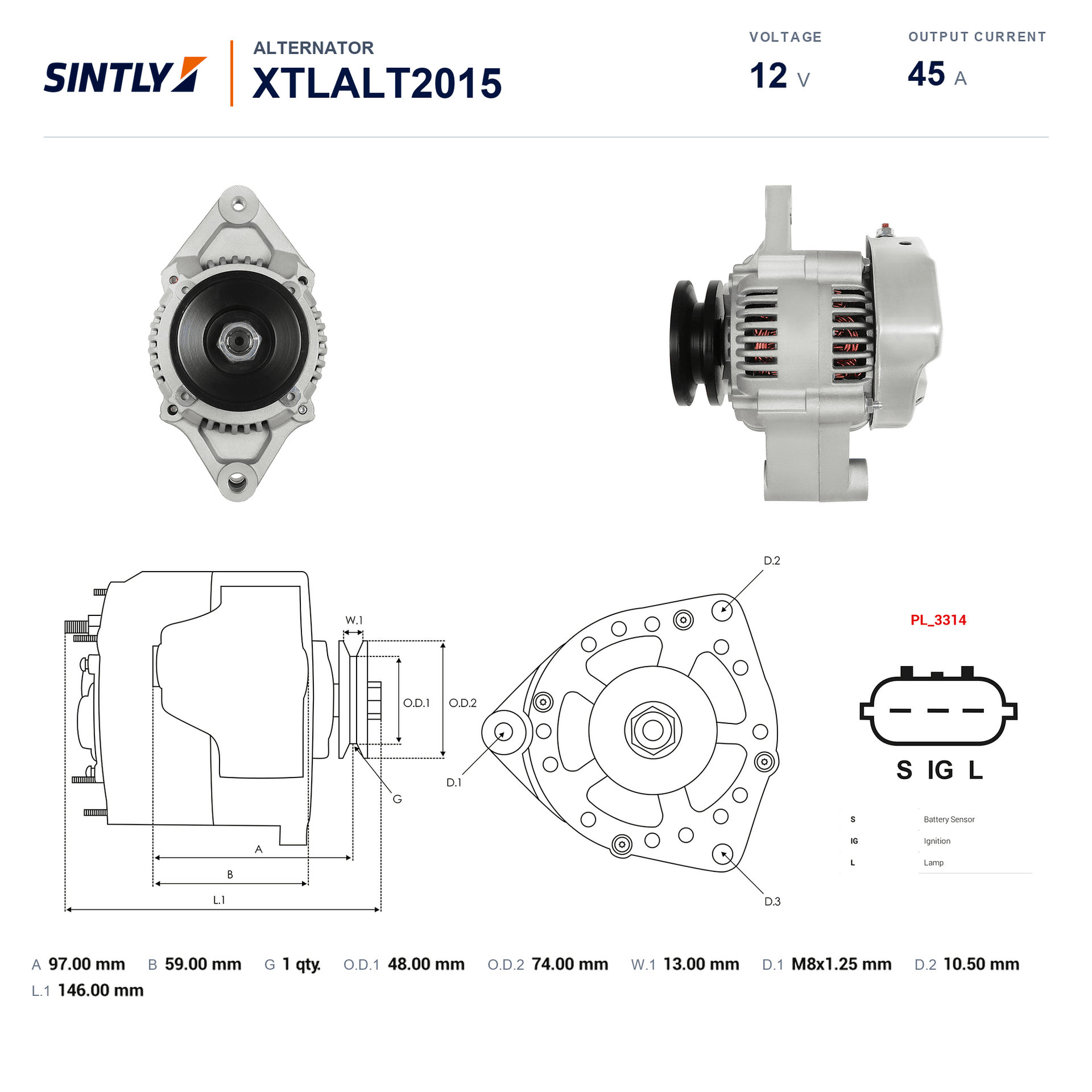 Alternator XTLALT2015
