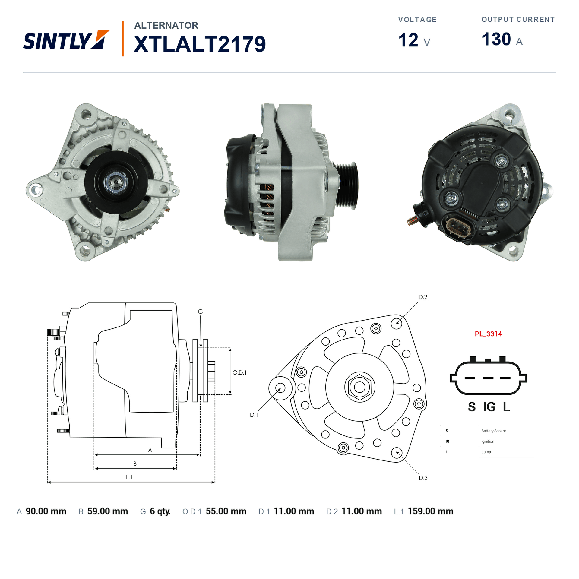 Alternator XTLALT2179