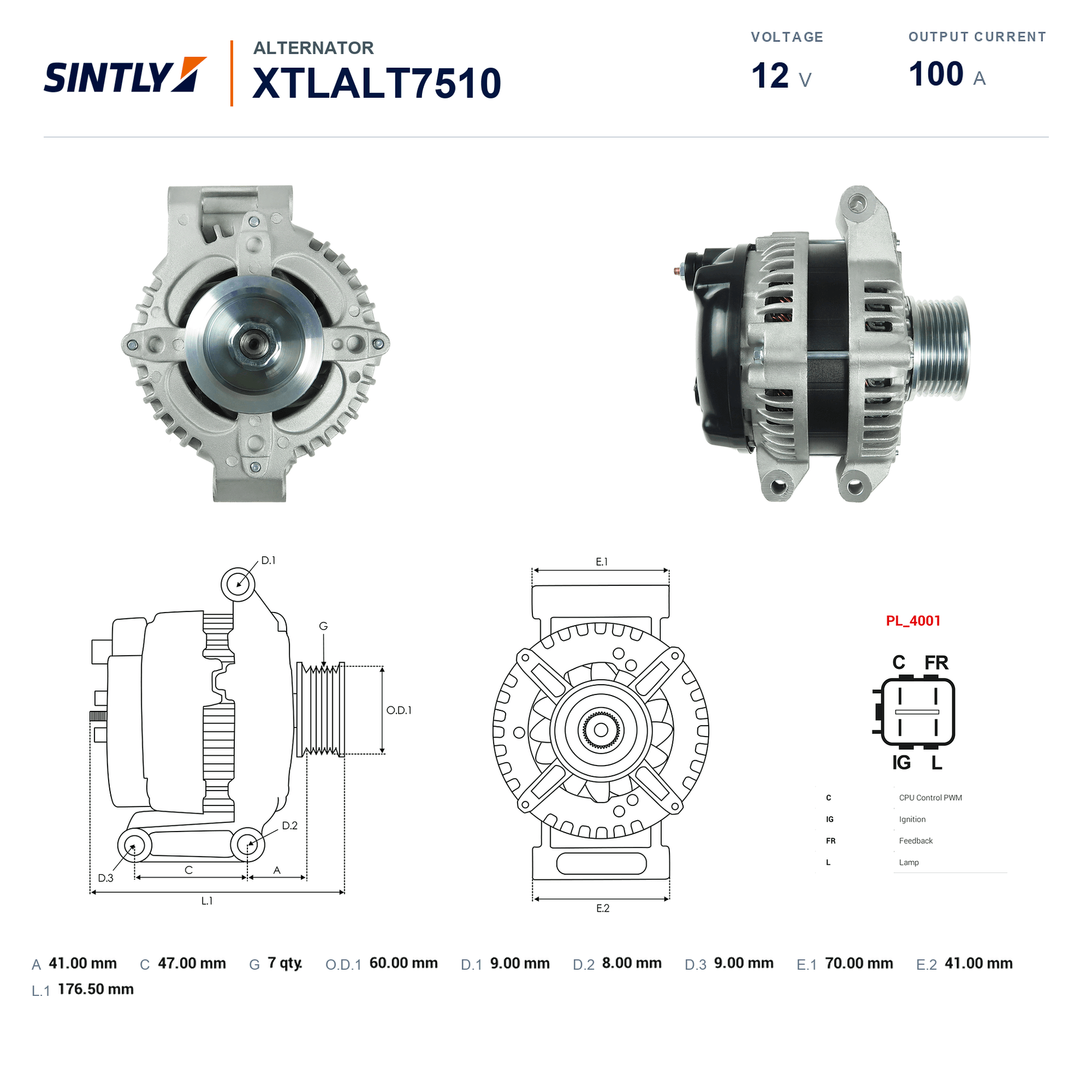 Alternator XTLALT7510