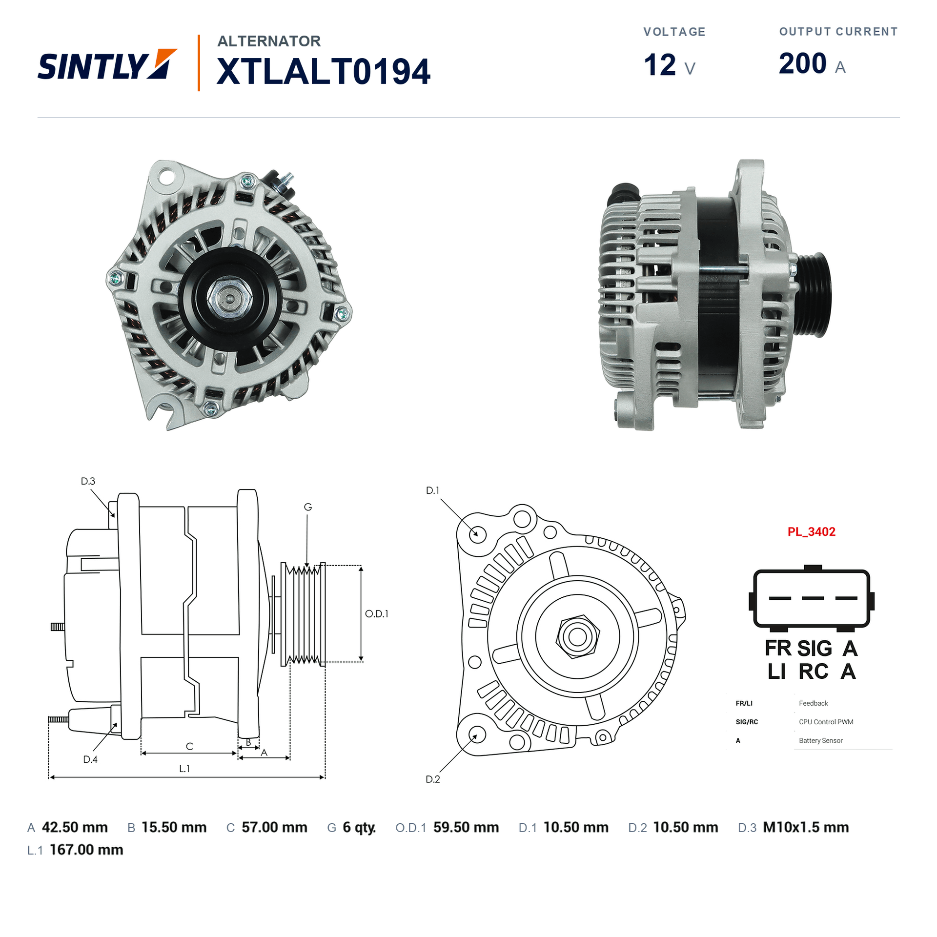 Alternator XTLALT0194