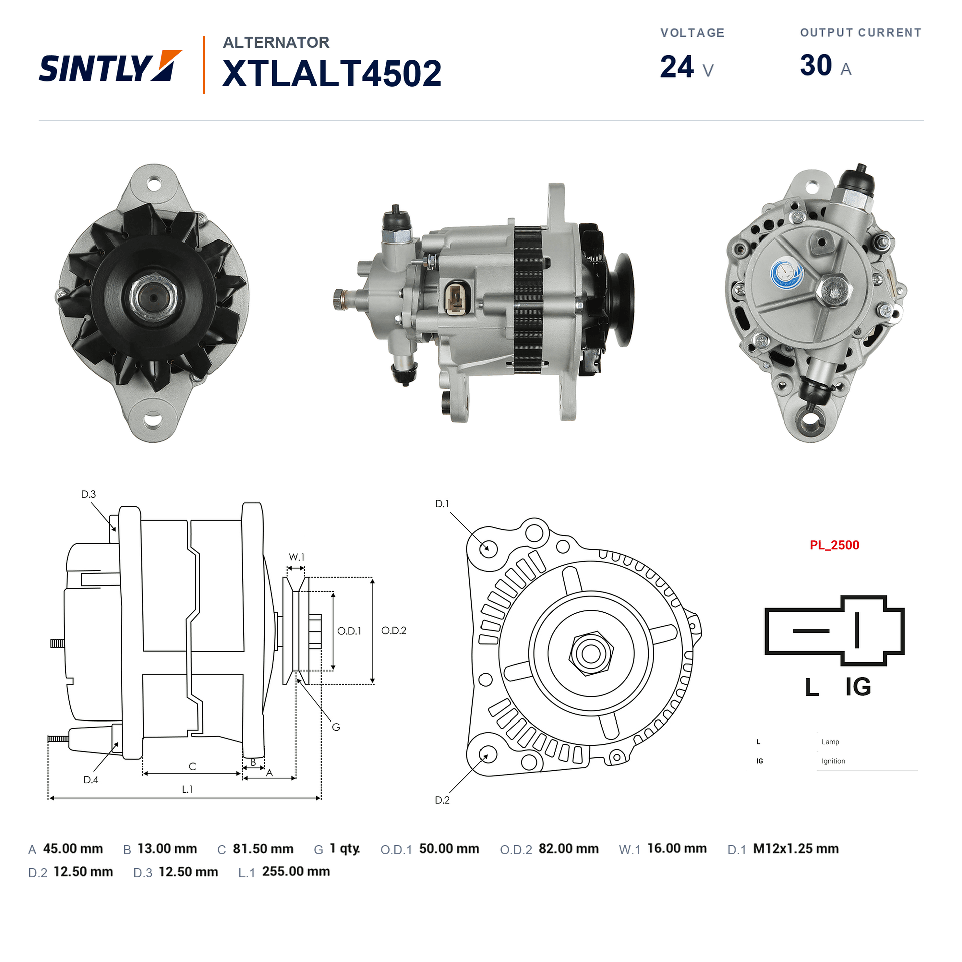 Alternator XTLALT4502