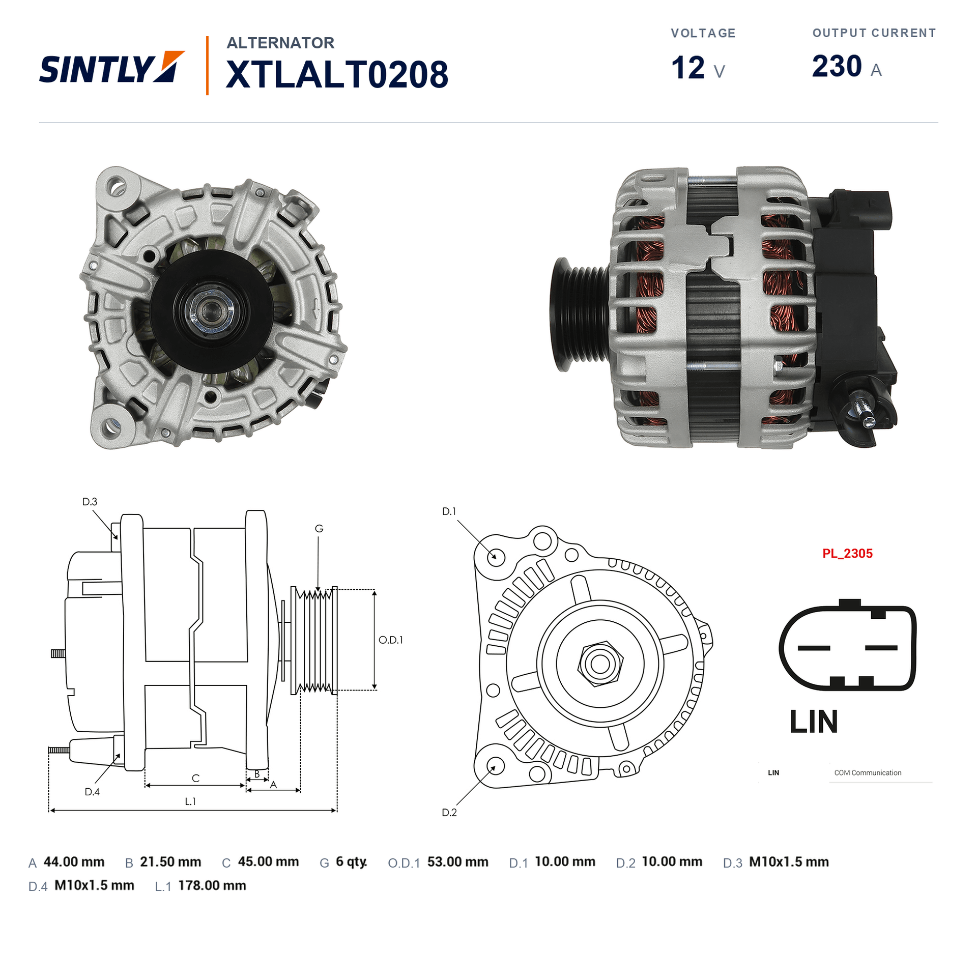 Alternator XTLALT0208