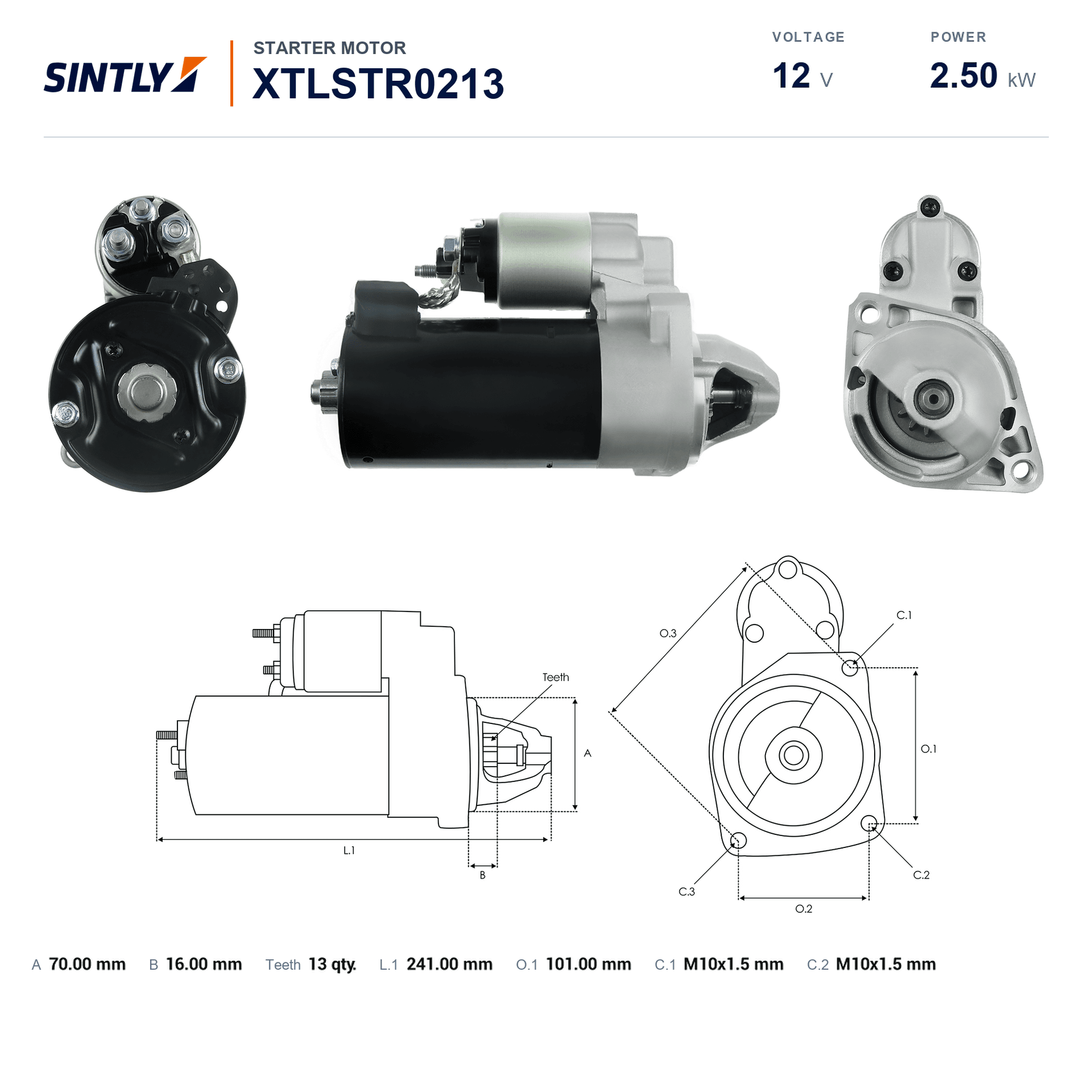 Motor de arranque XTLSTR0213