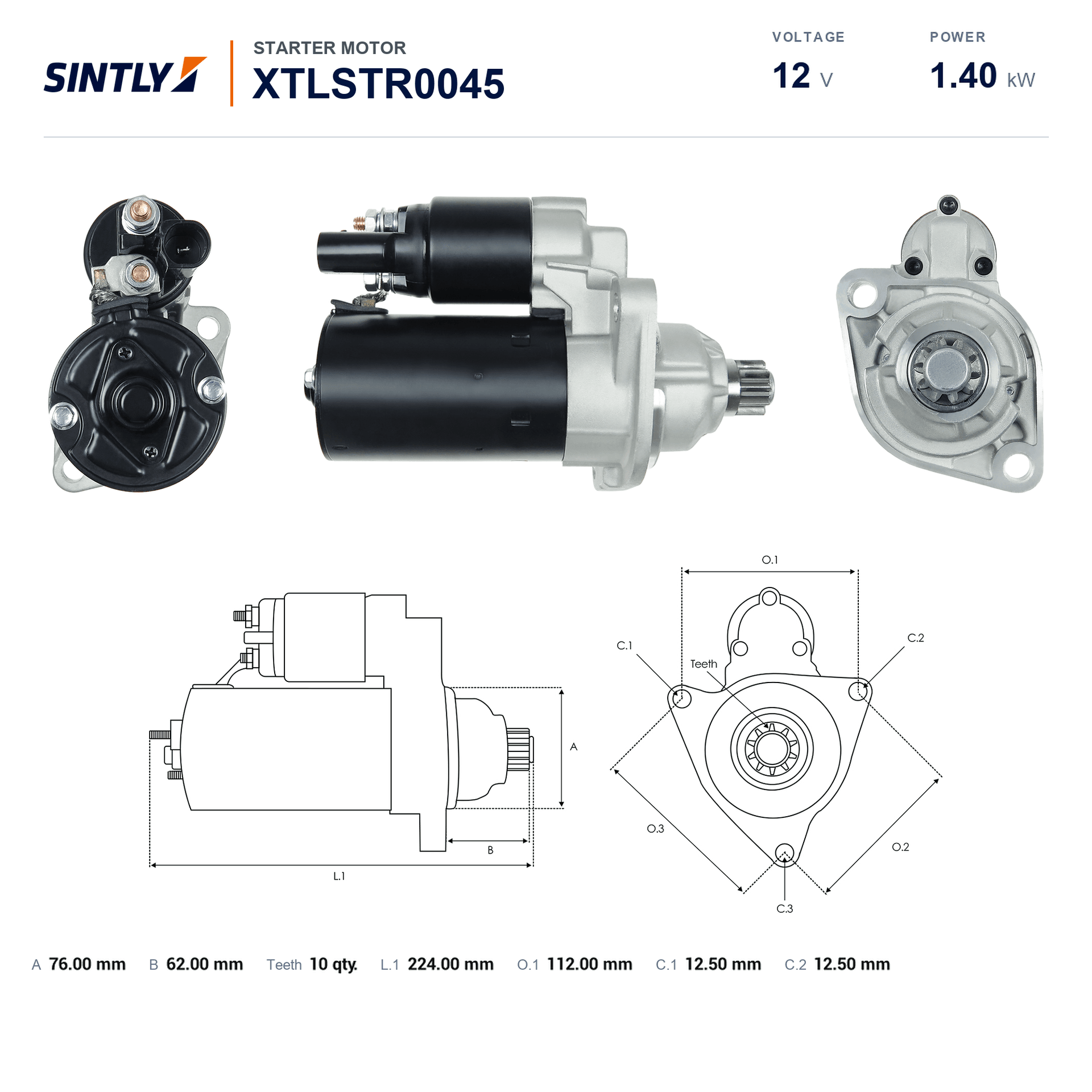 Motor de arranque XTLSTR0045