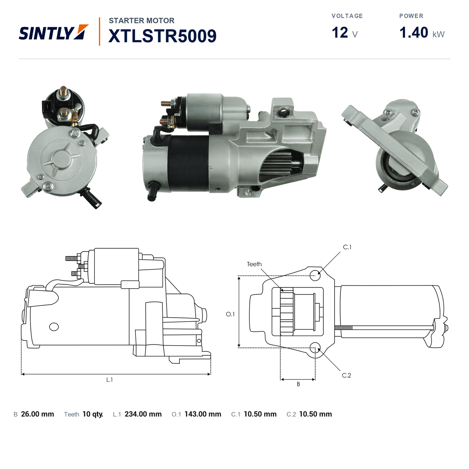 Motor de arranque XTLSTR5009