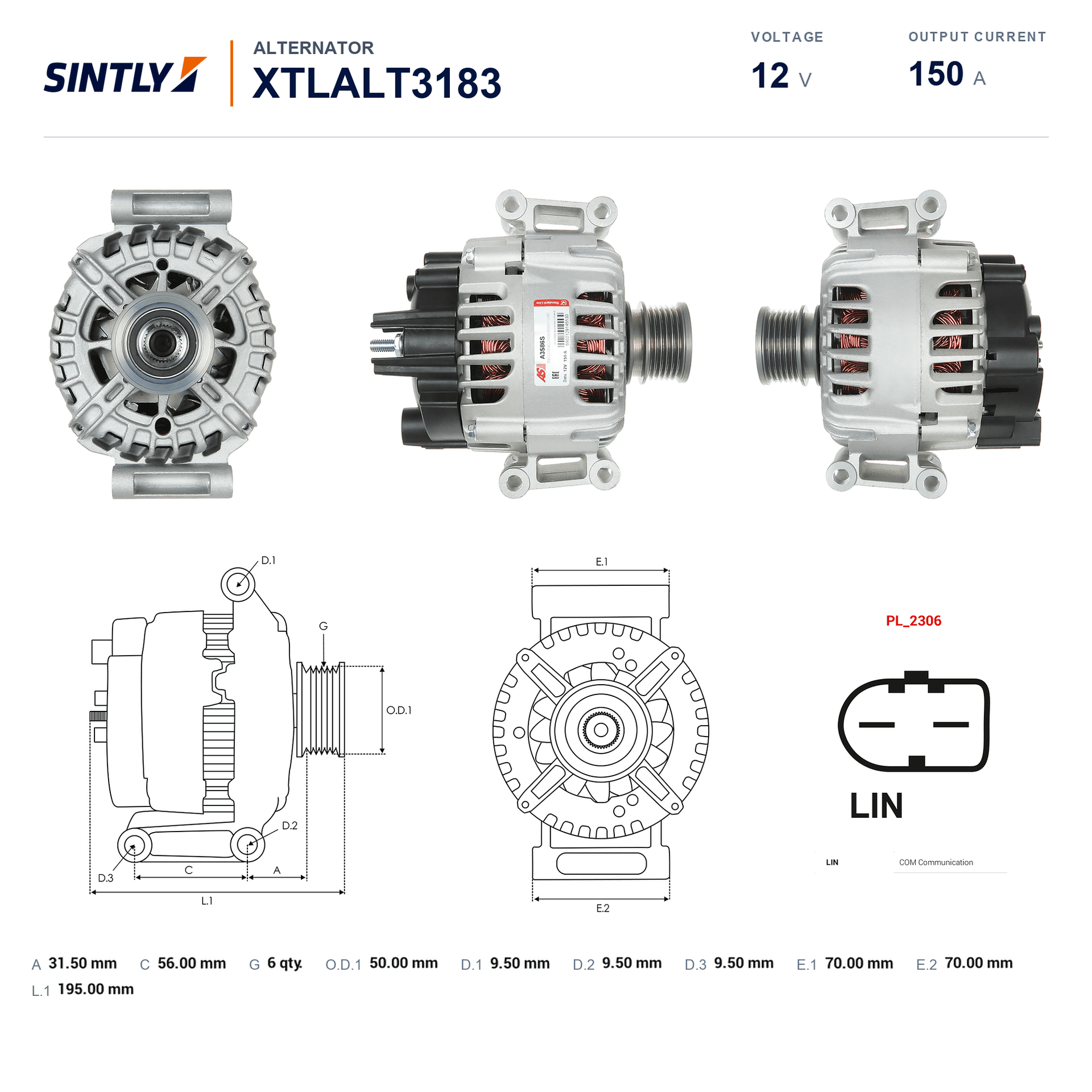 Alternator XTLALT3183