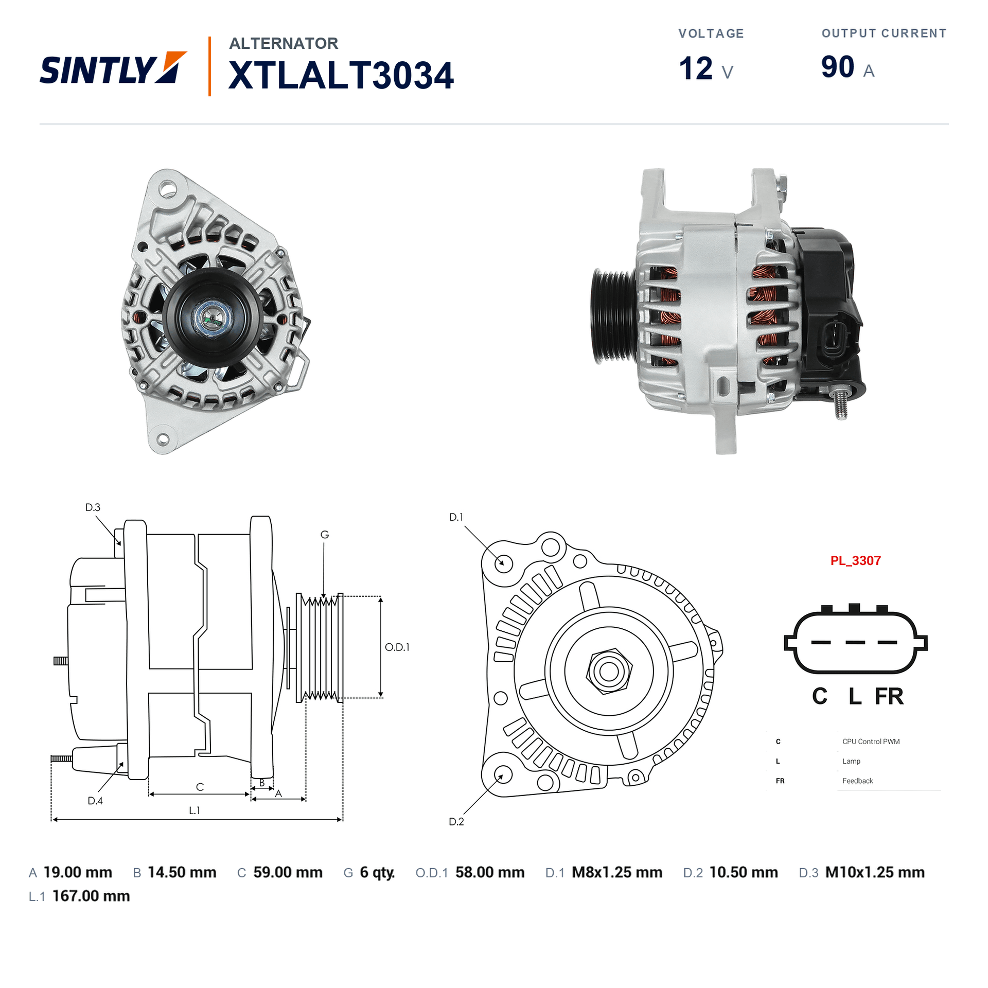 Alternator XTLALT3034