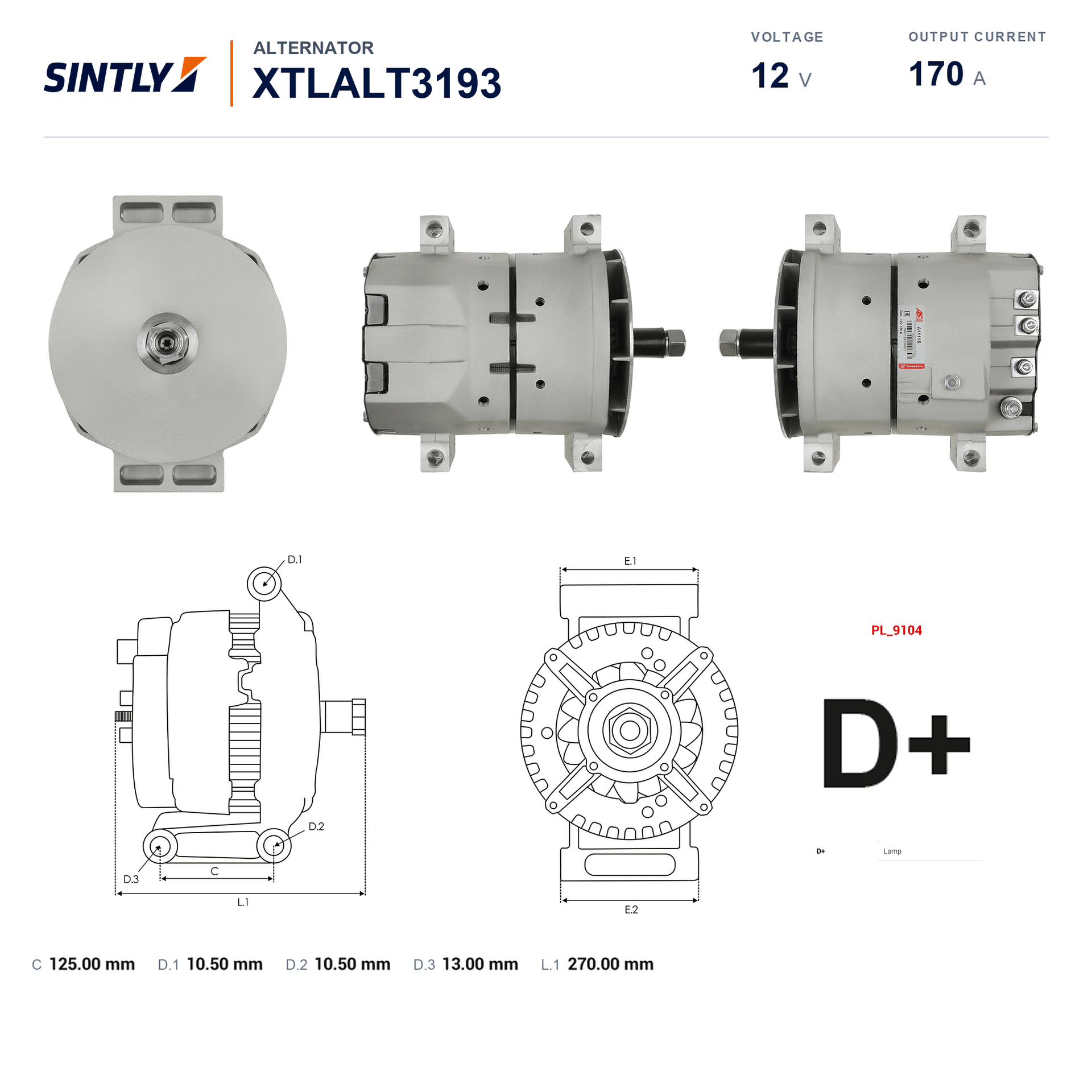 Alternator XTLALT3193