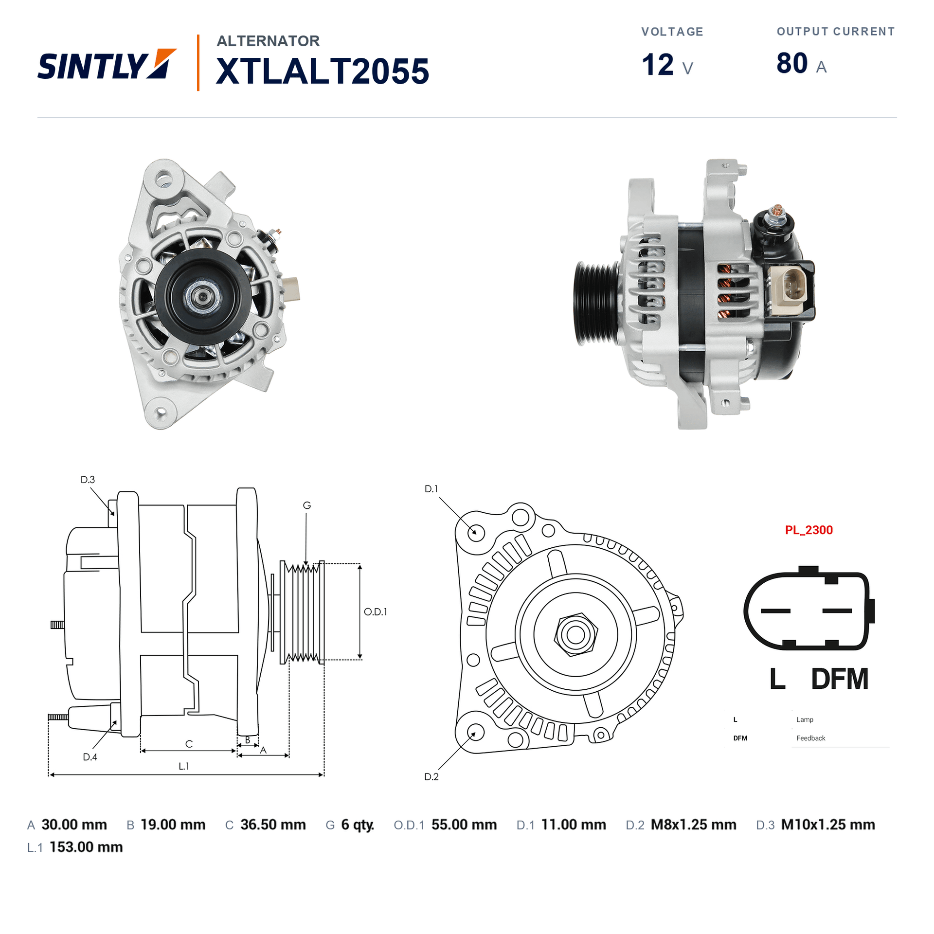 Alternator XTLALT2055