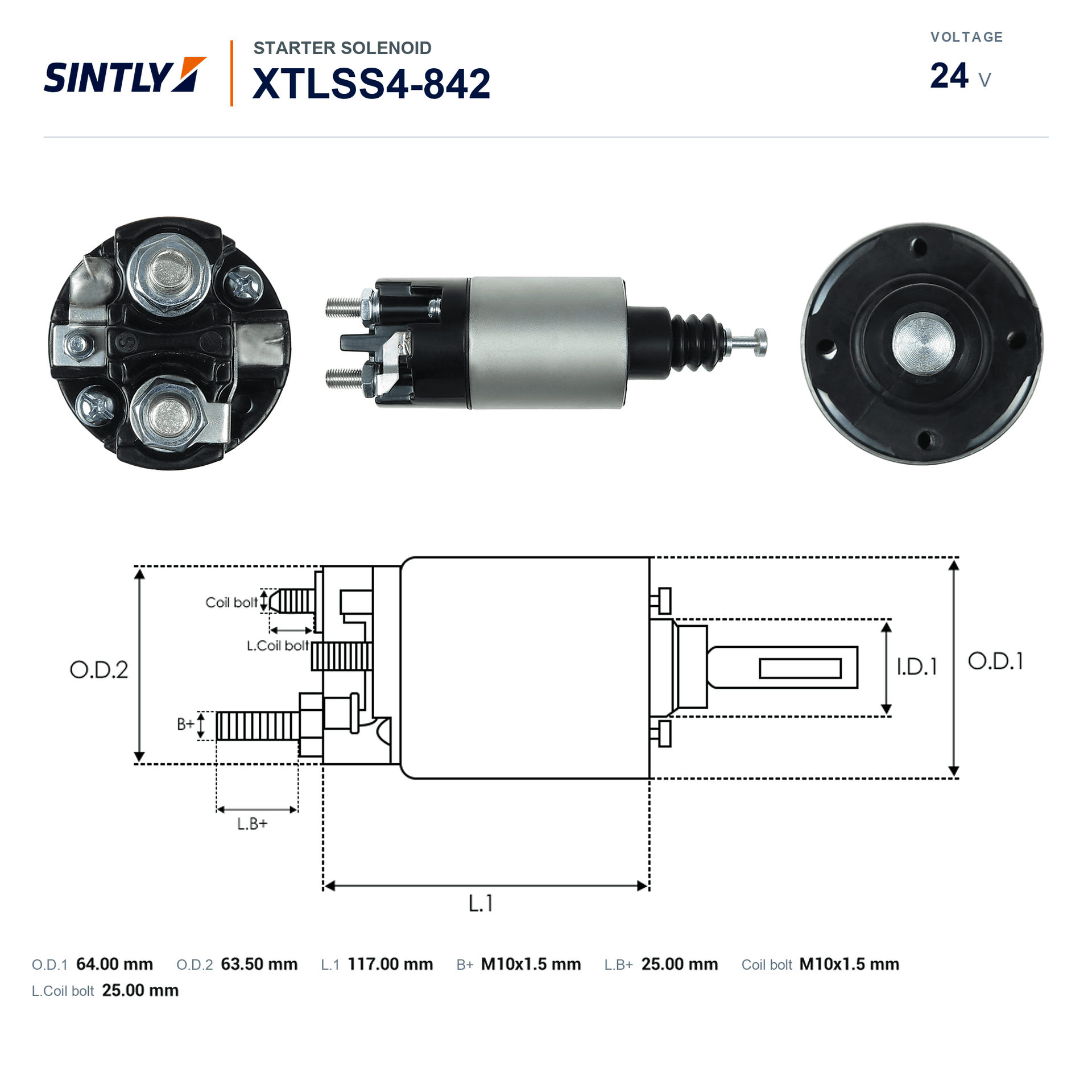 起动机电磁开关 XTLSS4-842