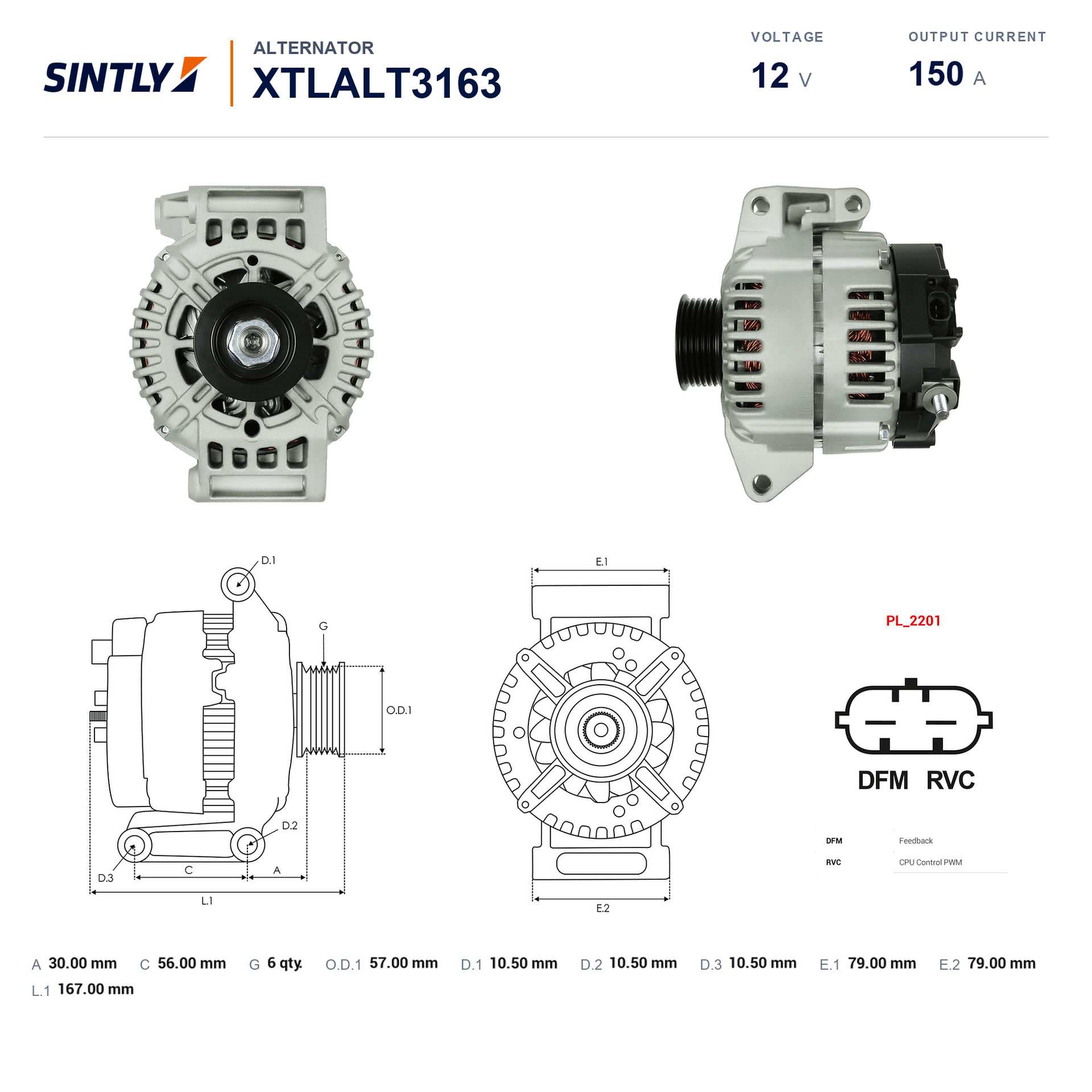 Alternator XTLALT3163