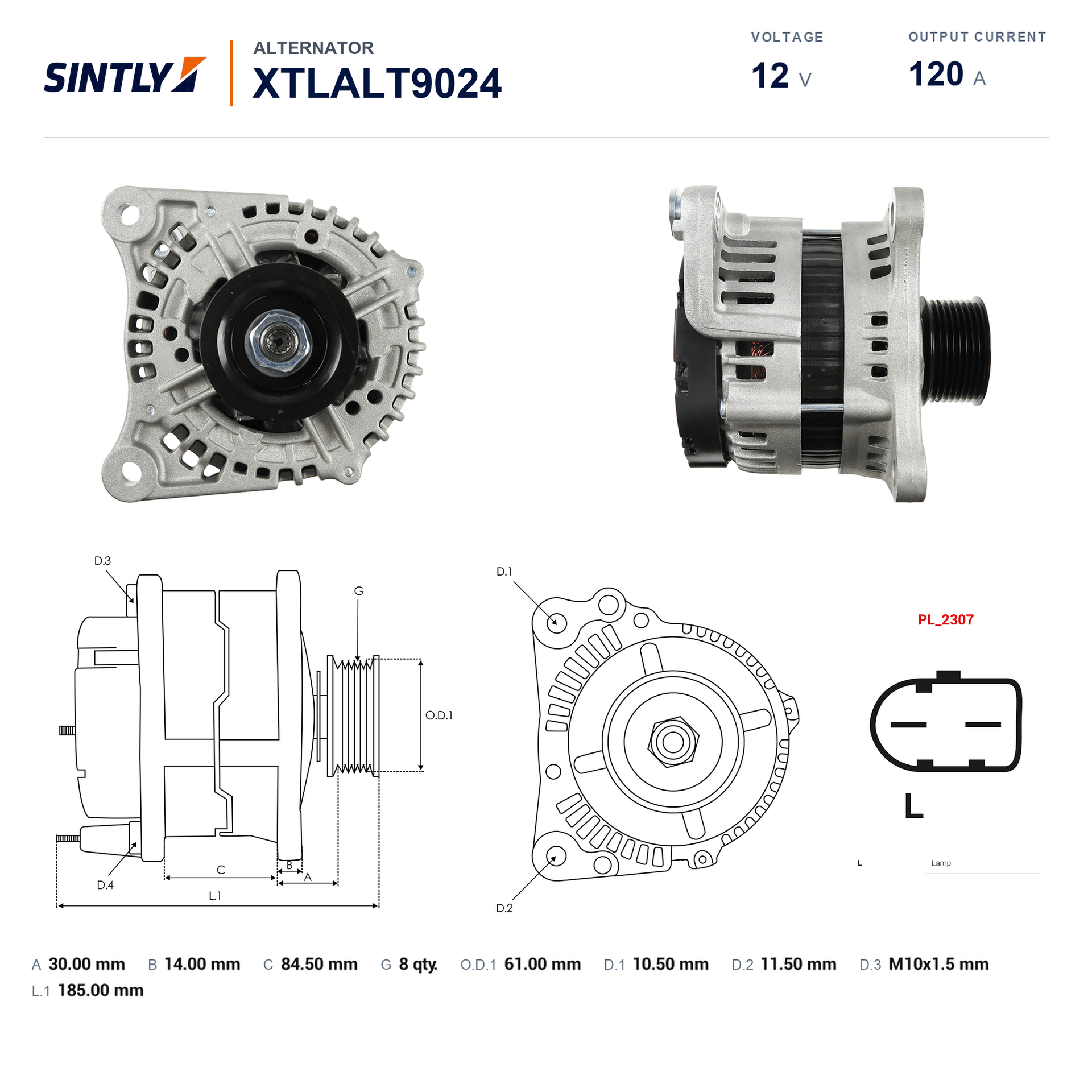 Alternator XTLALT9024