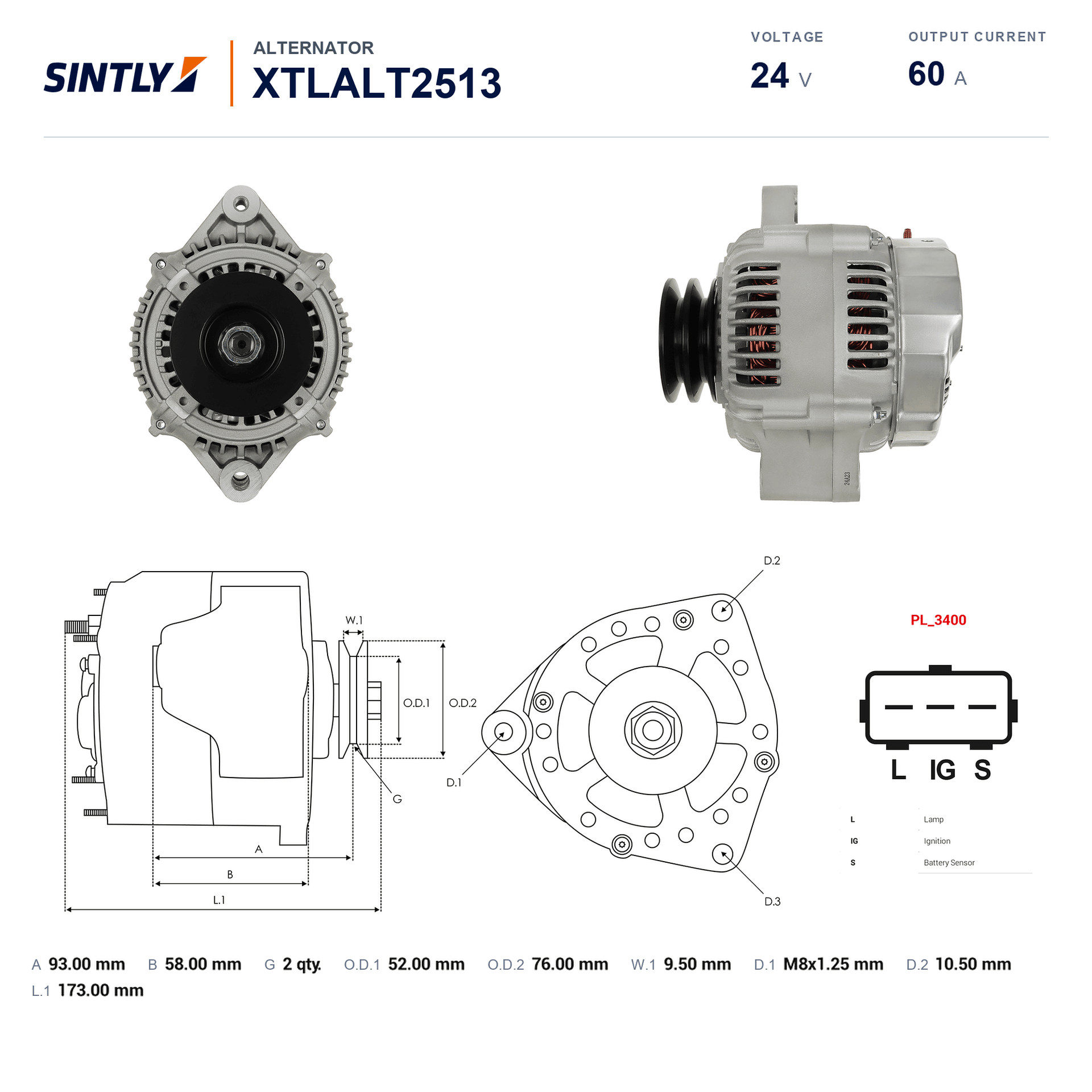 Alternator XTLALT2513