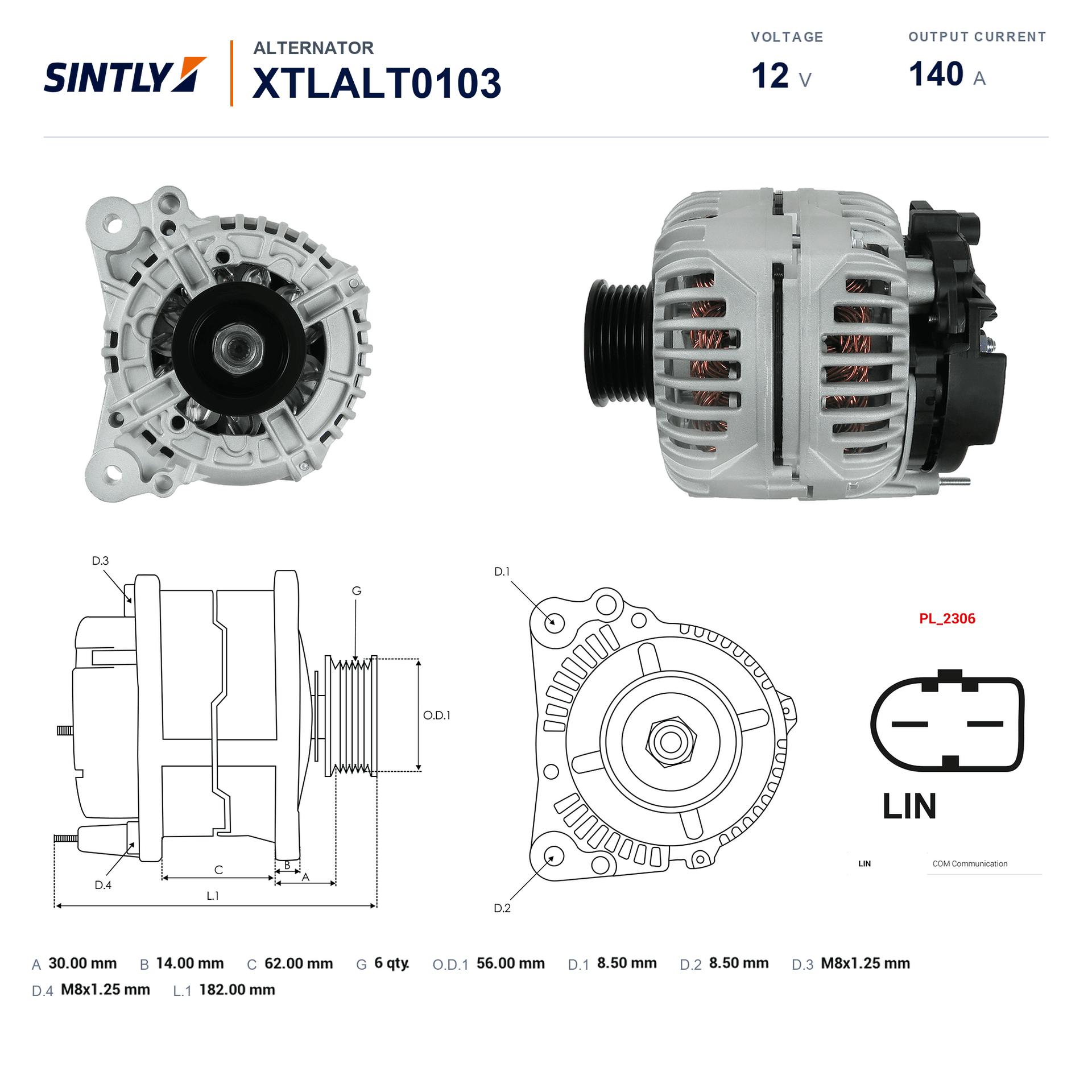 Alternator XTLALT0103