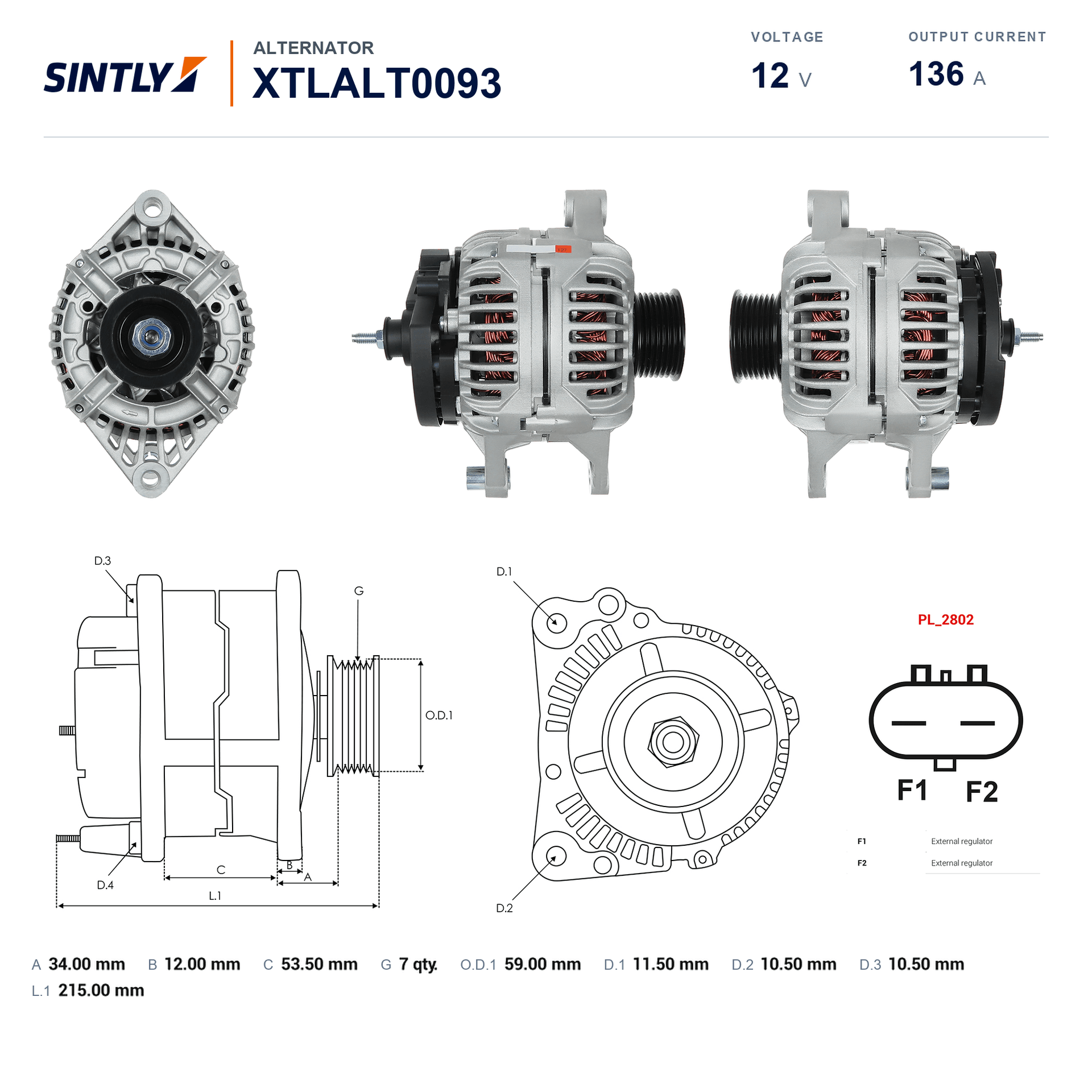 Alternator XTLALT0093