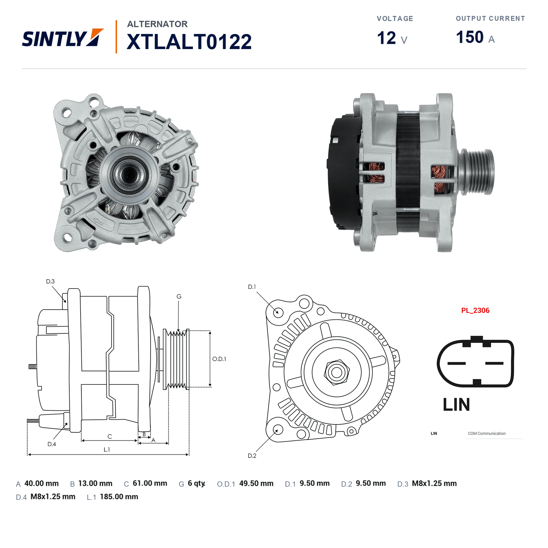 Alternator XTLALT0122