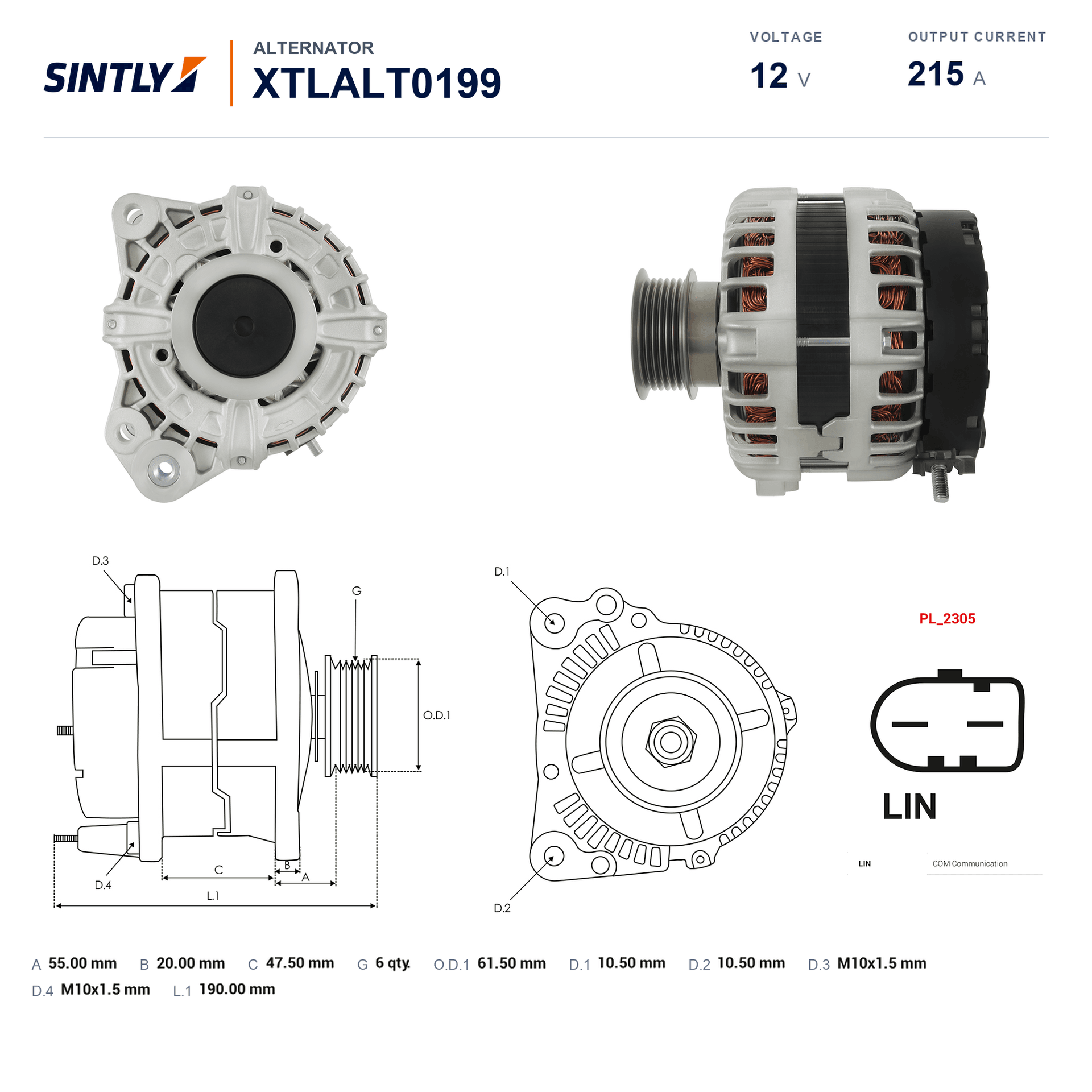 Alternator XTLALT0199