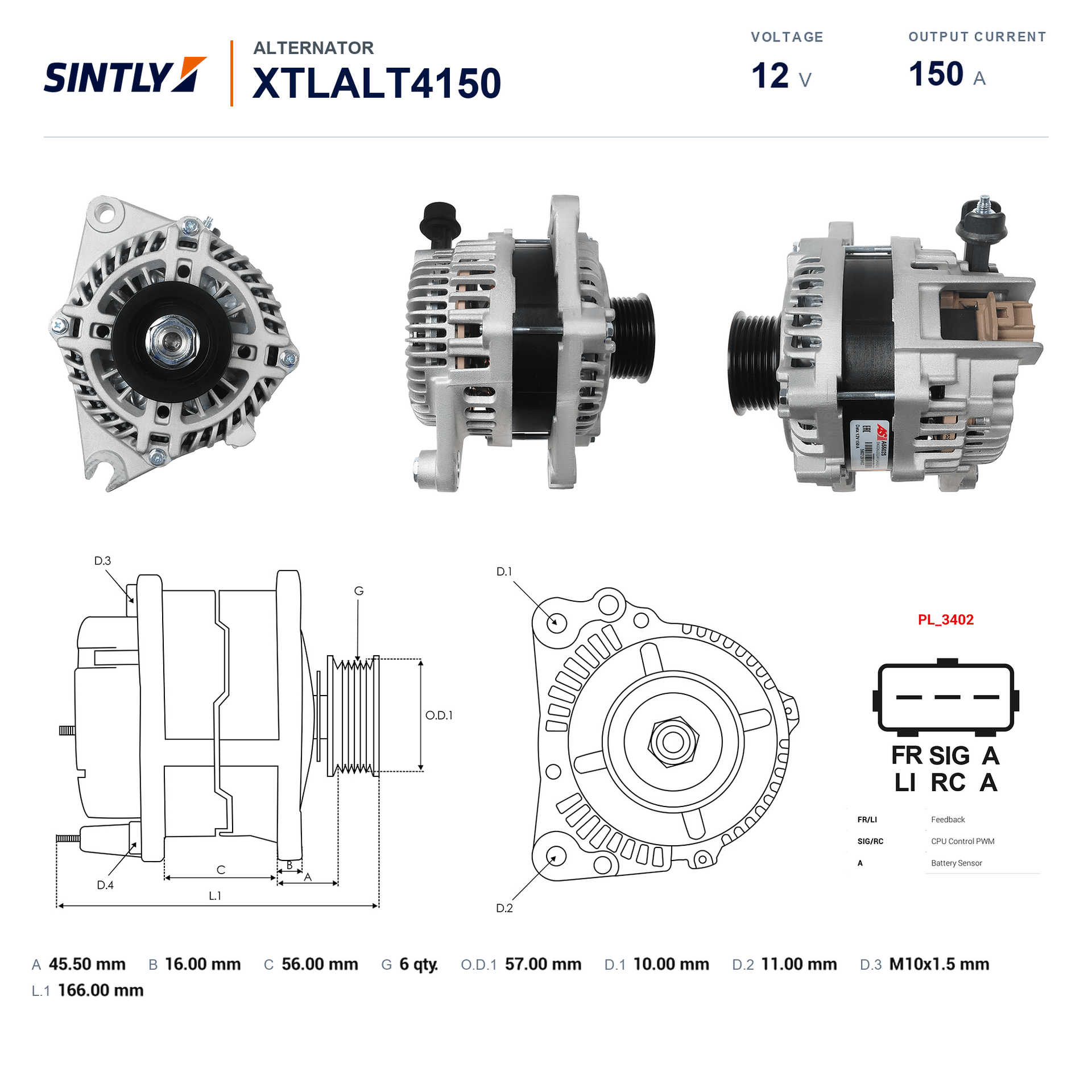 Alternator XTLALT4150