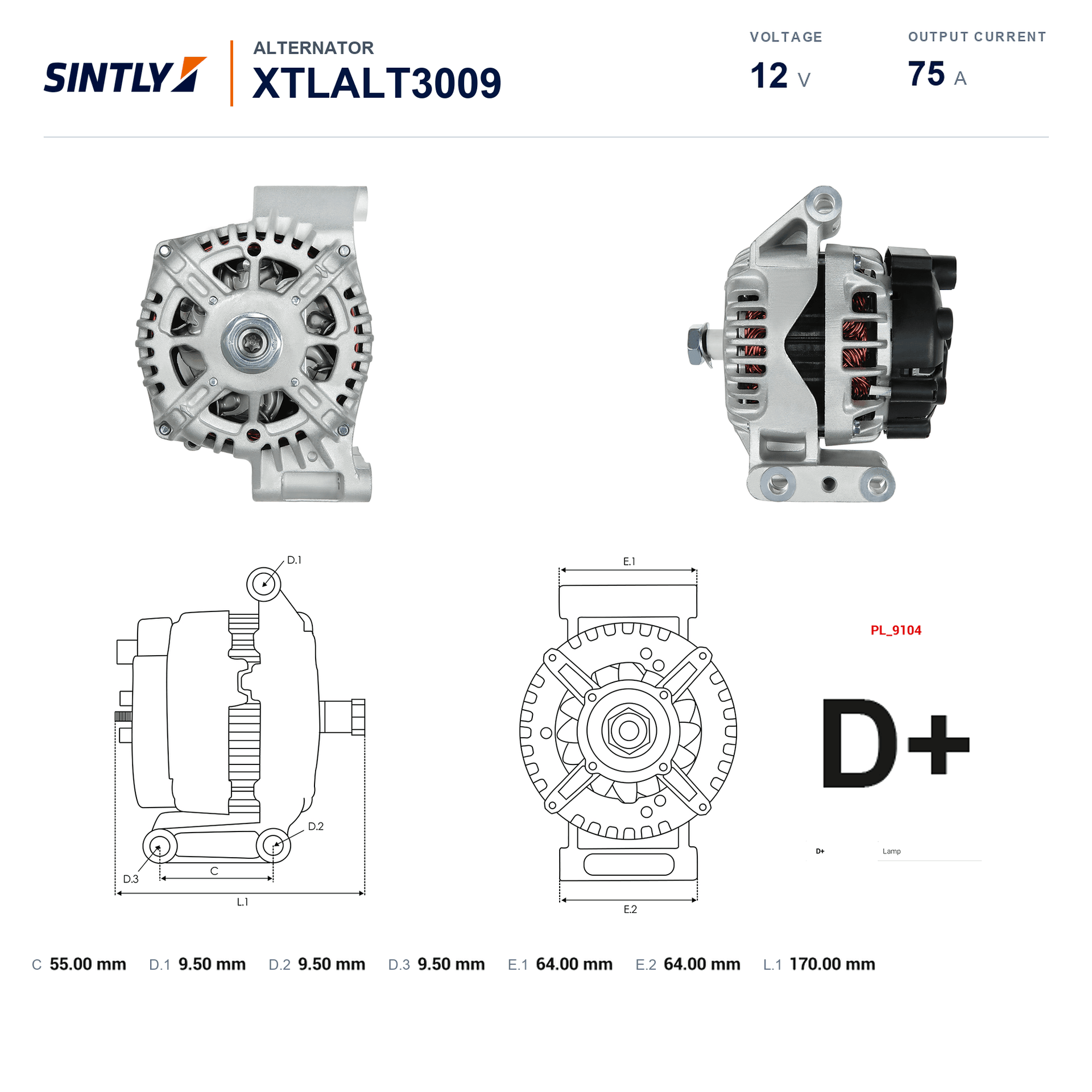 Alternator XTLALT3009