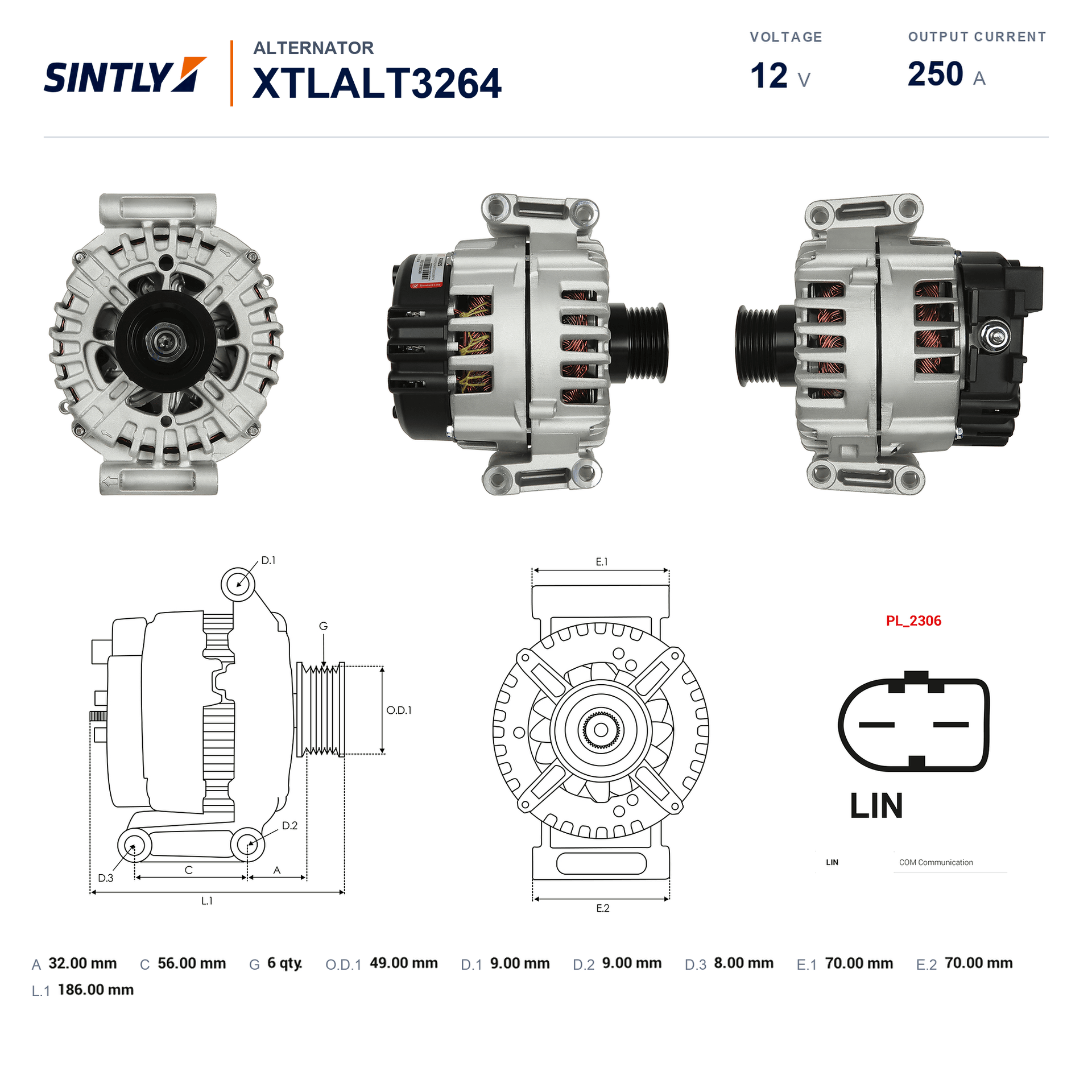 Alternator XTLALT3264
