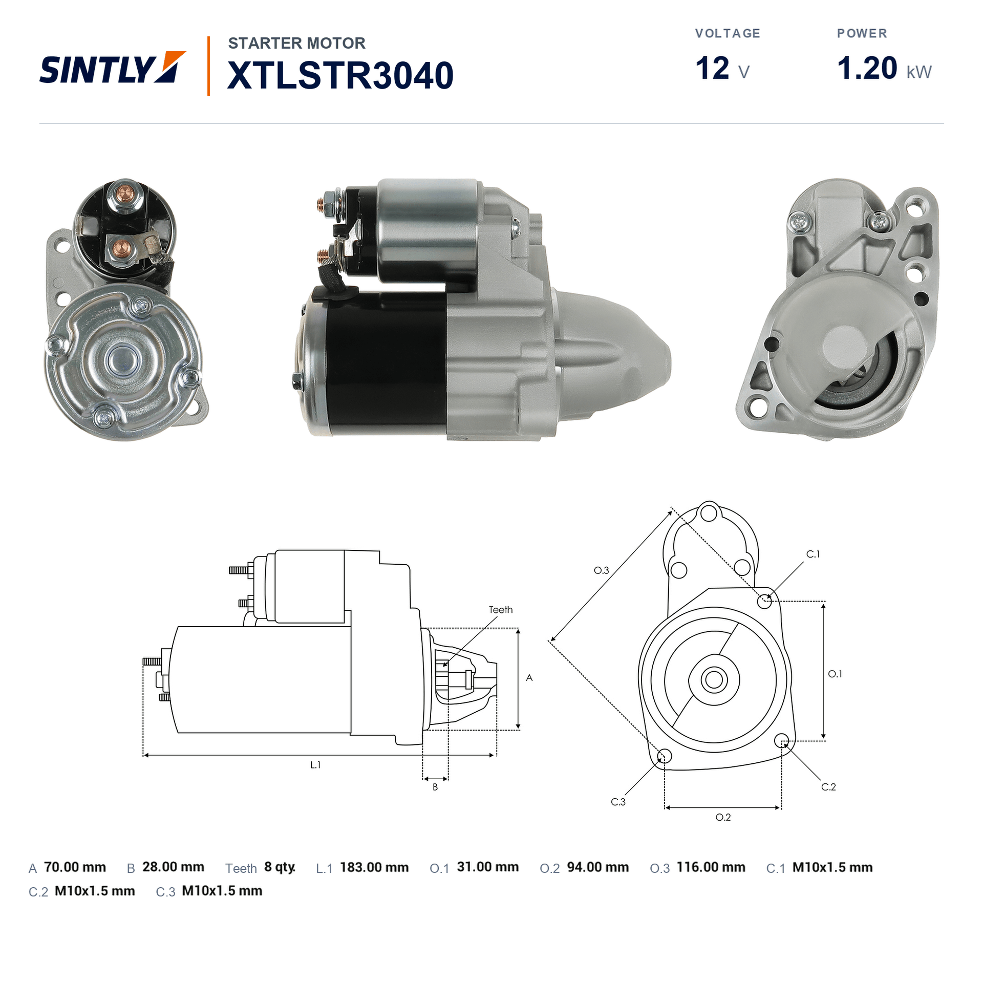 Motor de arranque XTLSTR3040