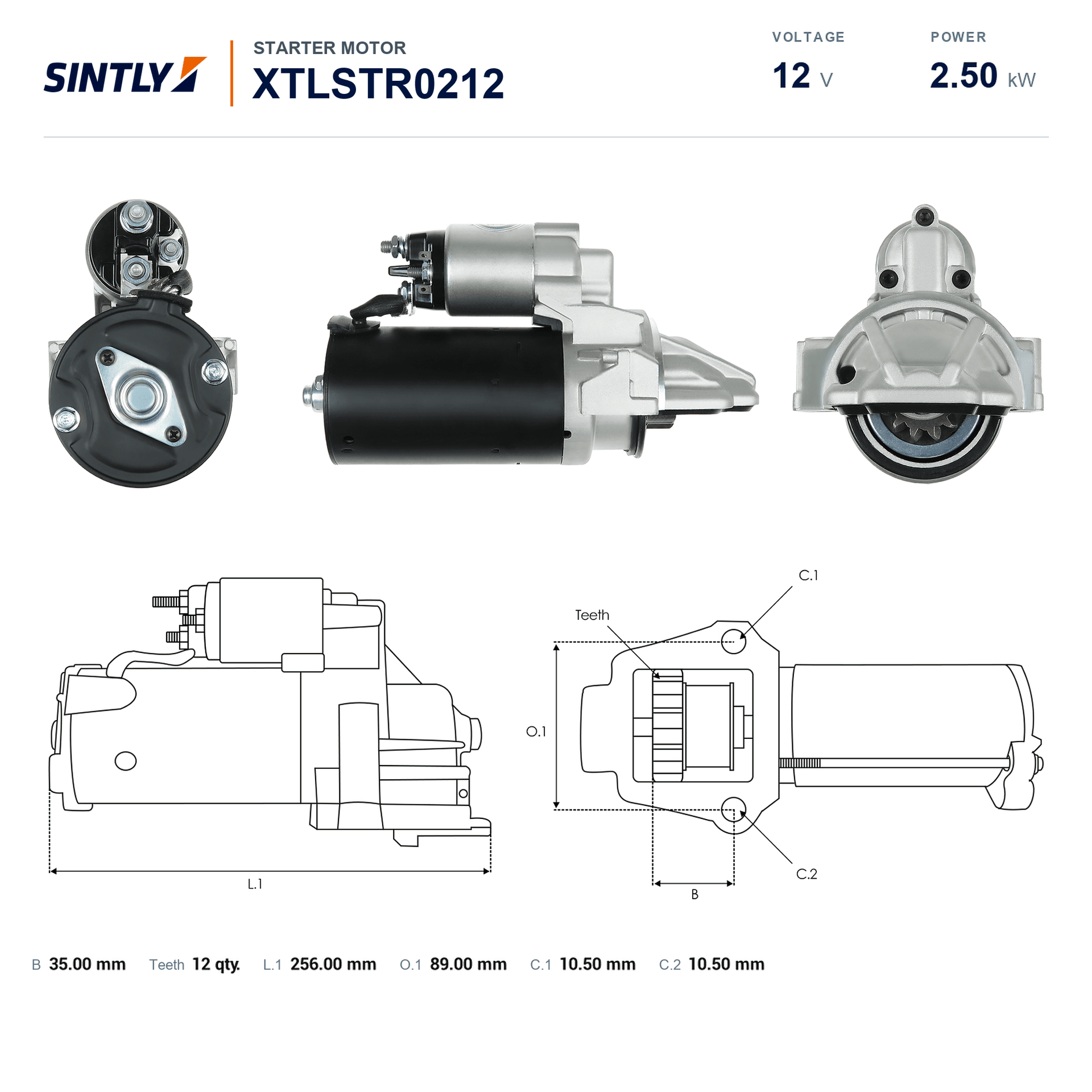 Motor de arranque XTLSTR0212