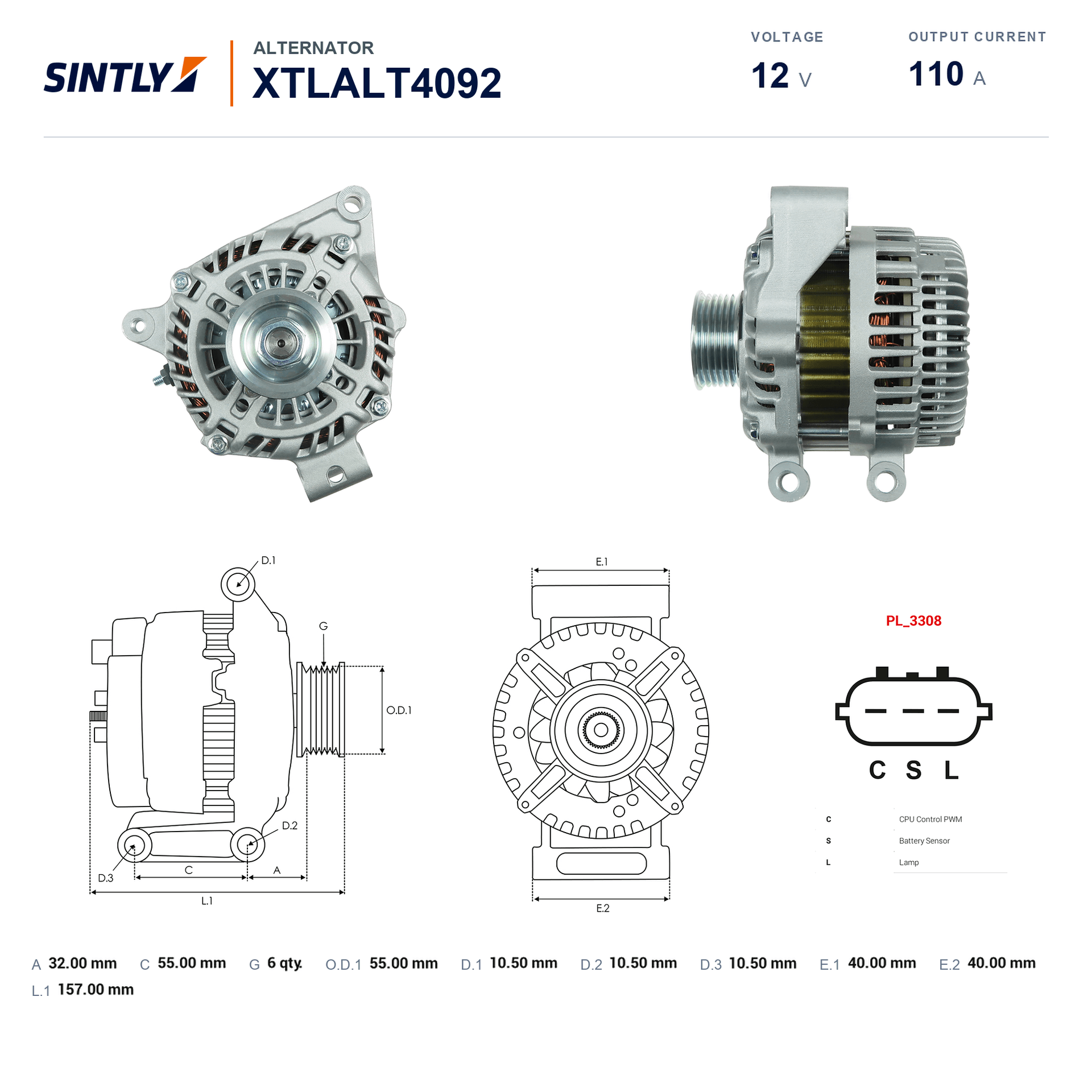 Alternator XTLALT4092