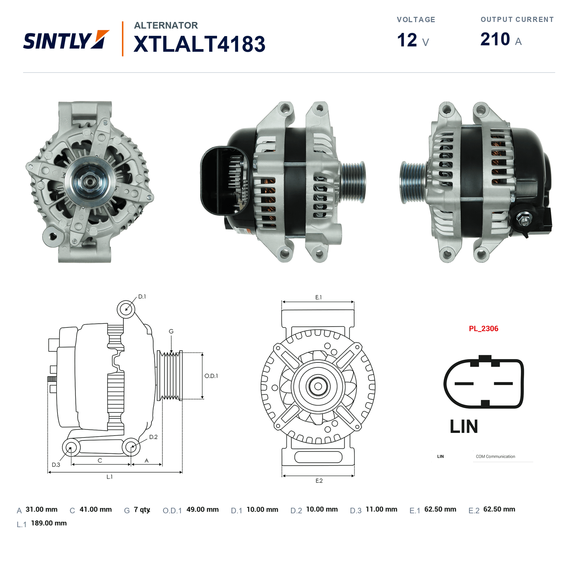Alternator XTLALT4183