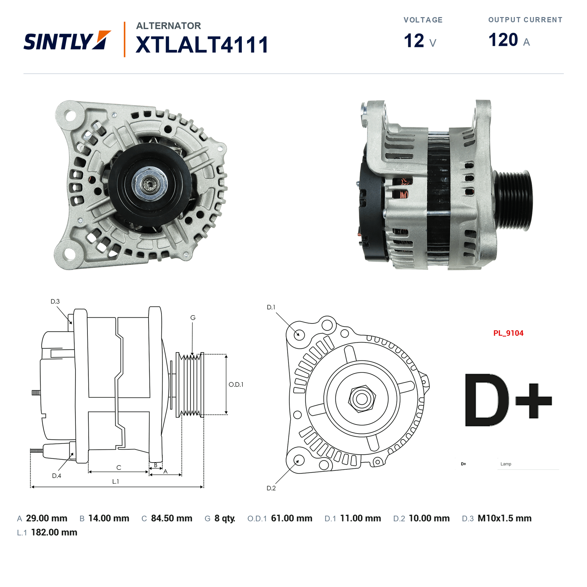 Alternator XTLALT4111