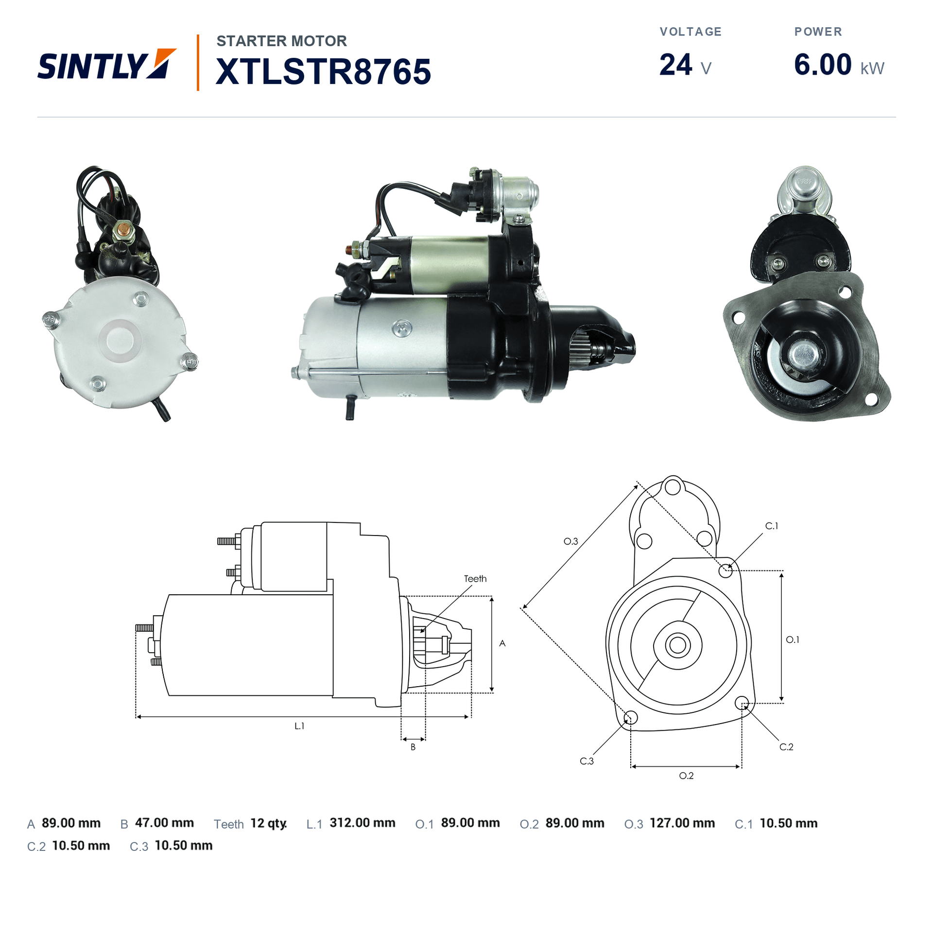 Starter XTLSTR8765