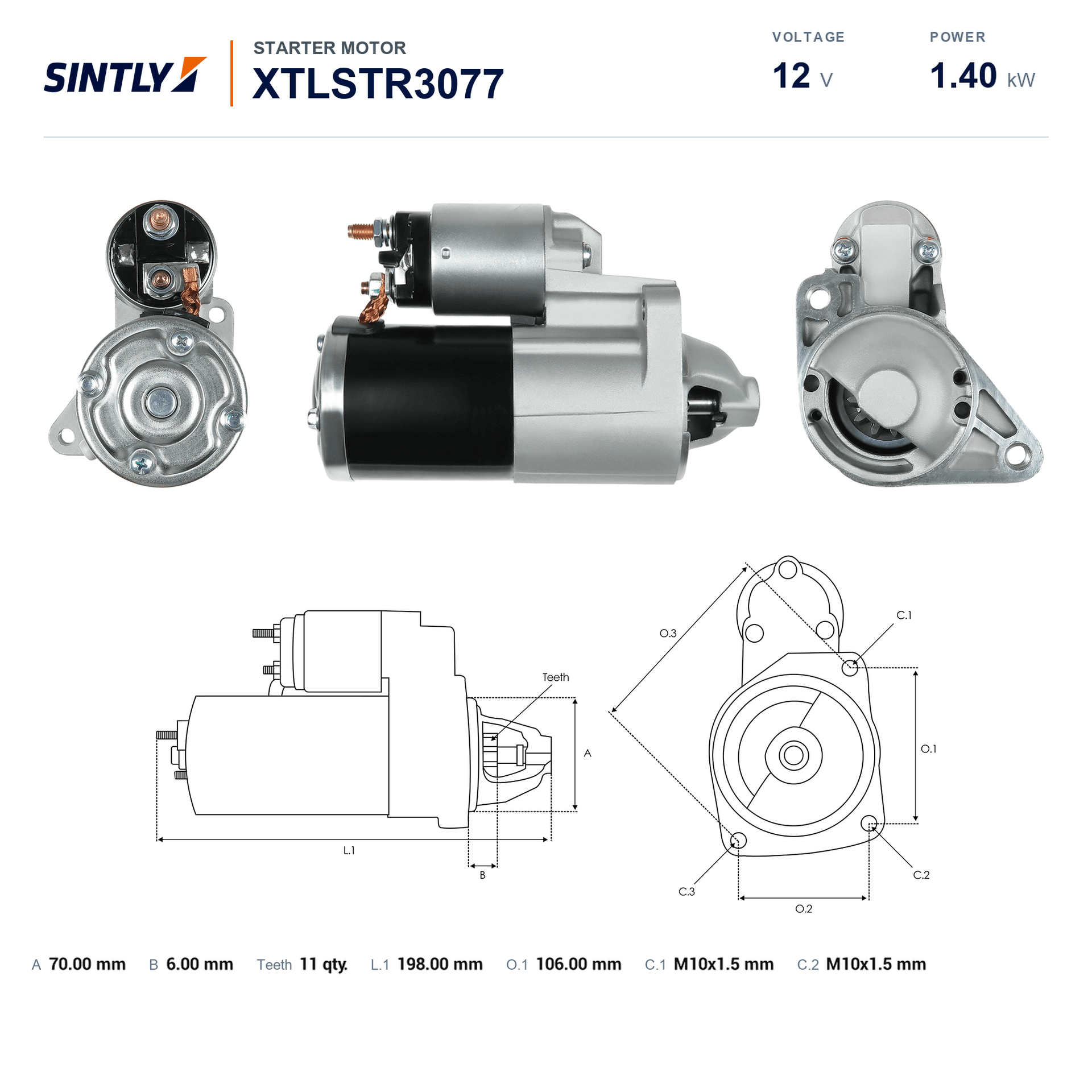 Starter XTLSTR3077