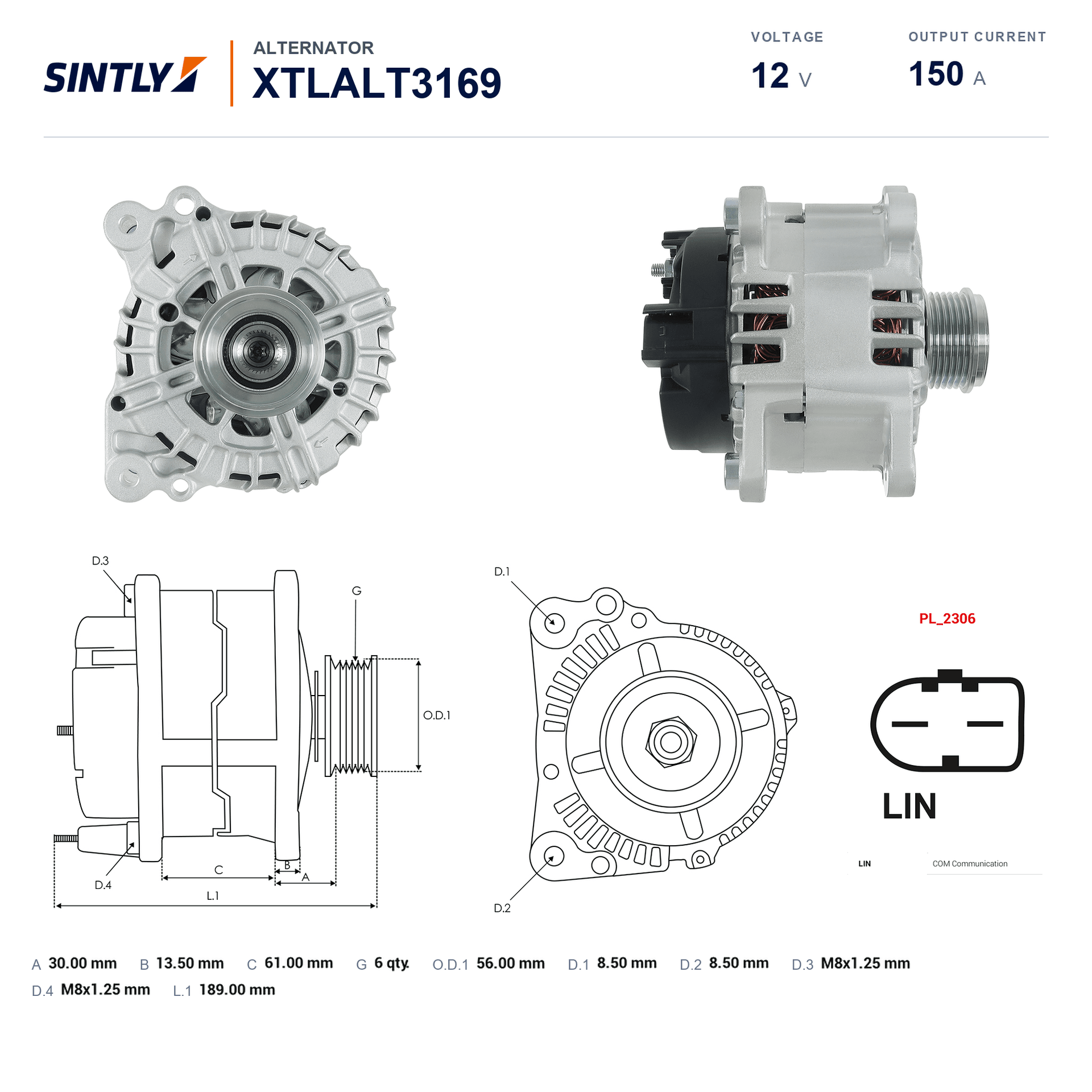 Alternator XTLALT3169