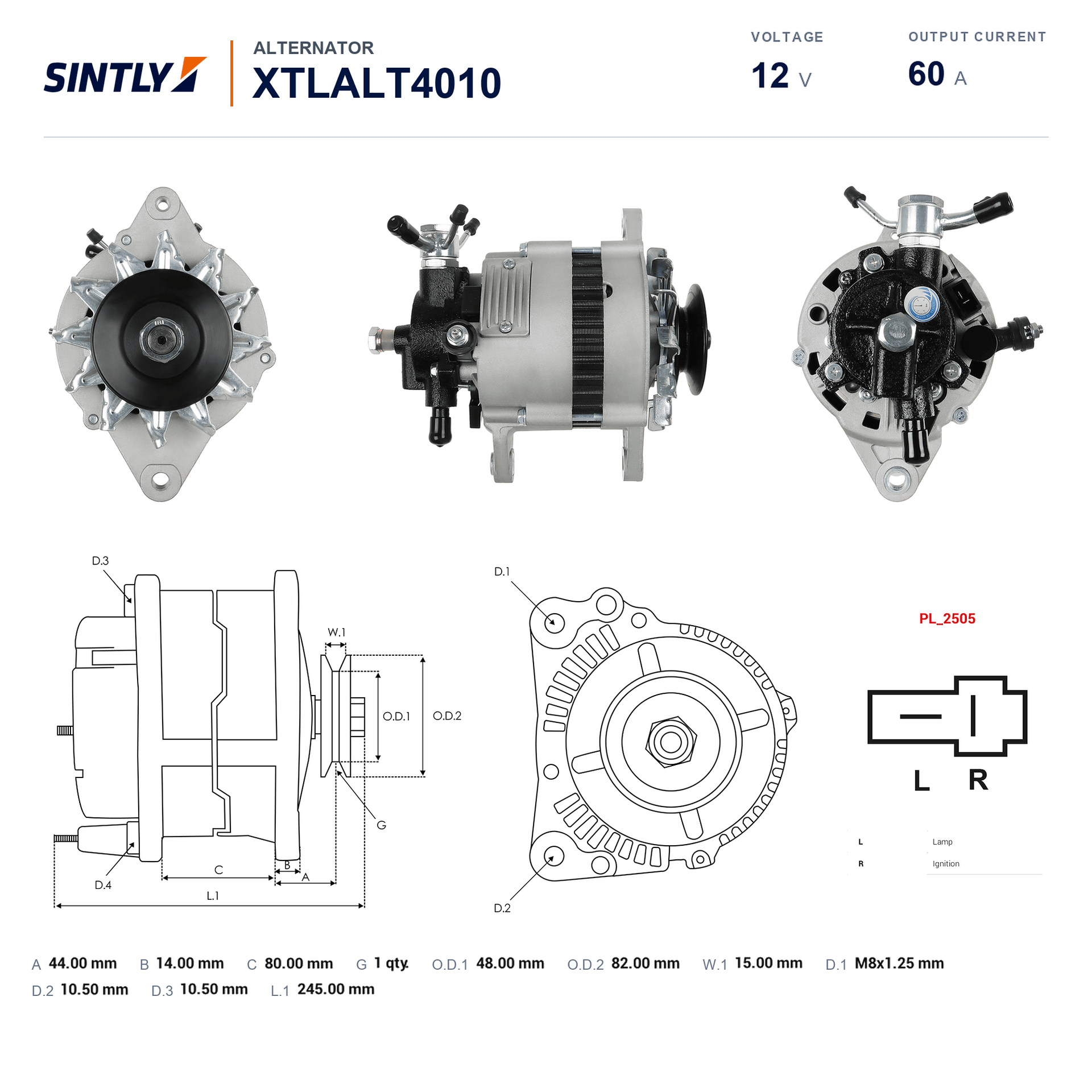 Alternator XTLALT4010