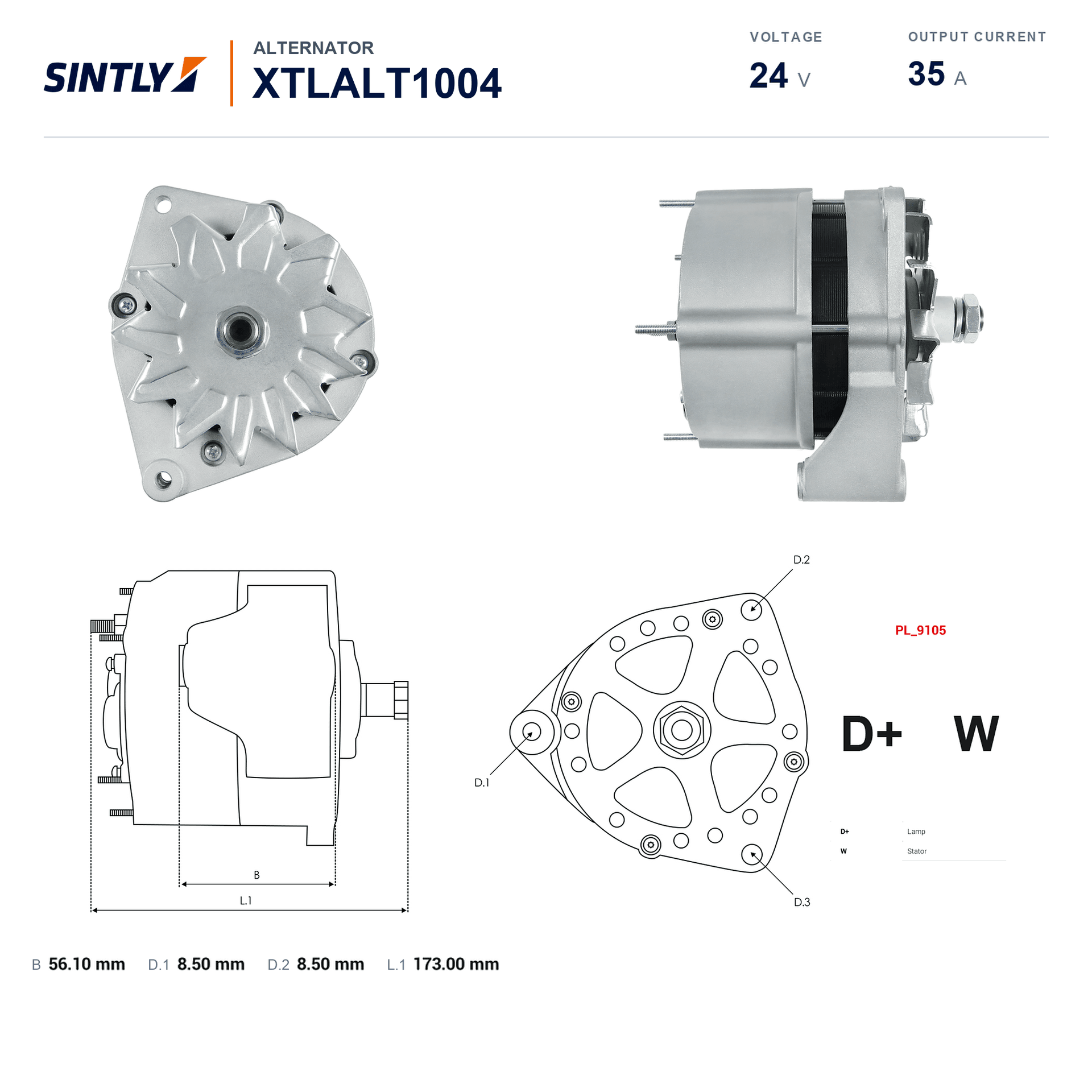 Alternator XTLALT1004